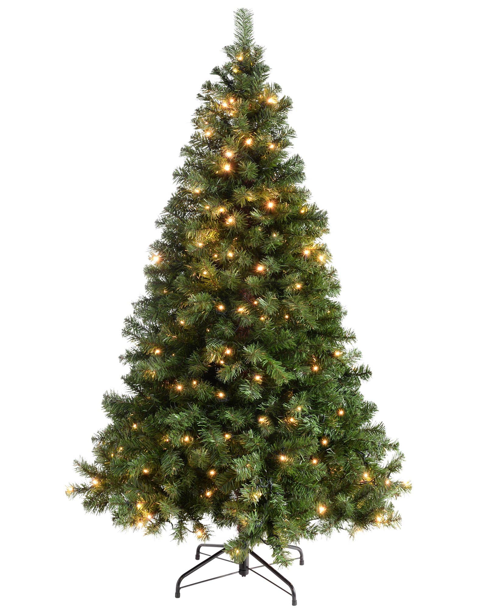 WeRChristmas Pre-Lit Spruce Multi-Function Christmas Tree with 200 LED Lights, 6 feet/1.8 m - Green