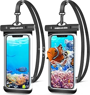 UNBREAKcable Waterproof Phone Case, 2-Pack IPX8 Universal Waterproof Phone Pouch Dry Bag for iPhone 15 14 13 12 11 Pro Max XR X XS SE 2022 8 Samsung S24 S23 S22 Ultra S21 Huawei P60 Mate 60 up to 7\"