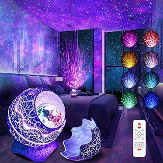 XNHAFW Star Projector, Galaxy Projector for Bedroom, Remote Control & White Noise Bluetooth Speaker, 4 Colors LED Night Lights Gift for K𝚒ds Room, Party, Home Room Decor colorful