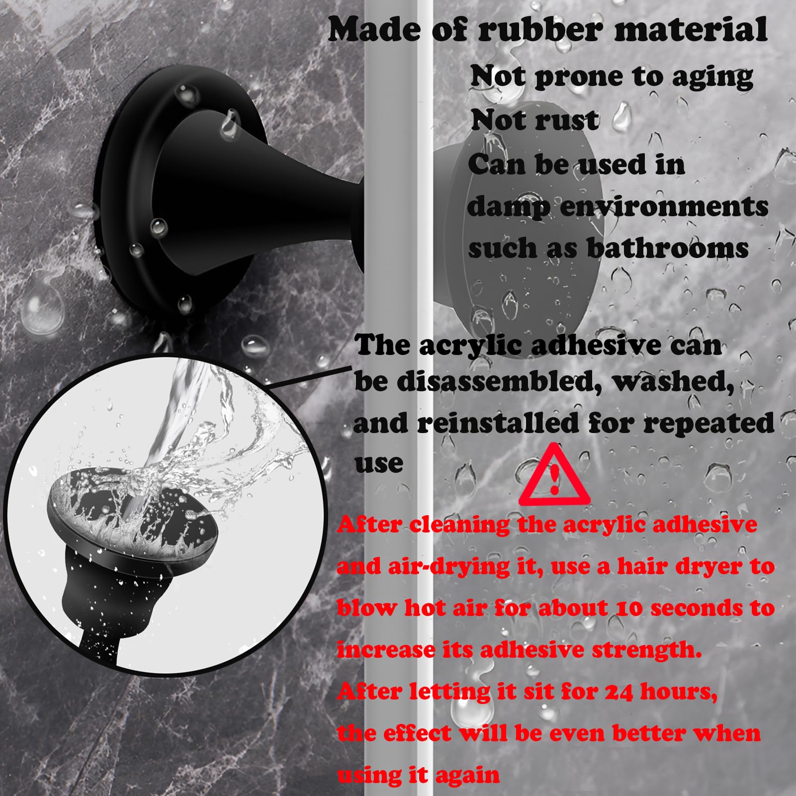 HOOFUS - Paquete de 4 topes de silicona para puerta, autoadhesivos, sin tope magnético, protector de pared con soporte de puerta de casa duradero, reutilizable, impermeable, sin necesidad de taladrar,
