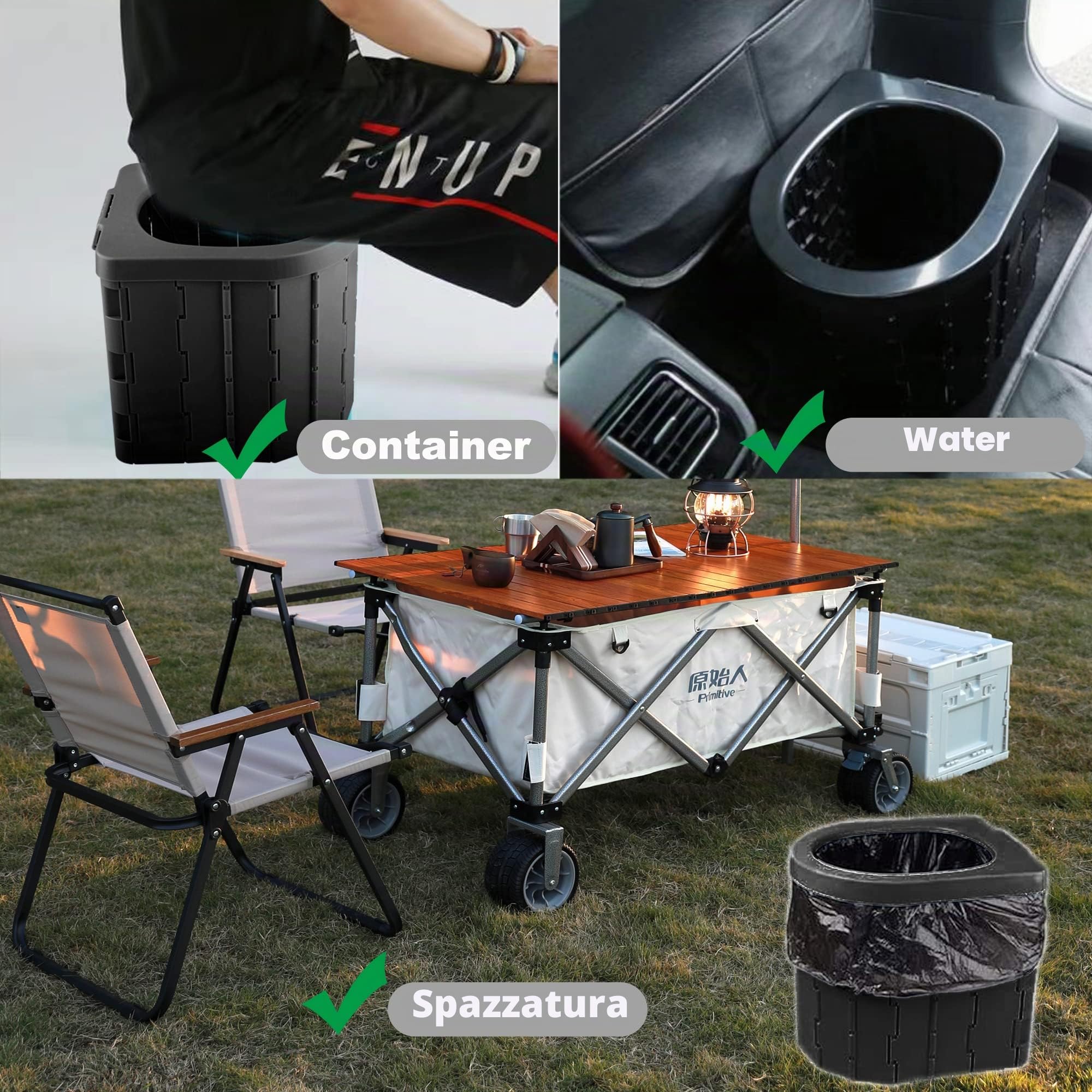 KINSPORY Toilette Portatile, WC Portatile, WC Portatile per Campeggio, WC Camper