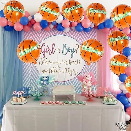 Miniatura 9 de Globos grandes de baloncesto de 18 pulgadas, paquete de 16, decoraciones de fiesta de baloncesto, suministros de fiesta de cumpleaños con temática