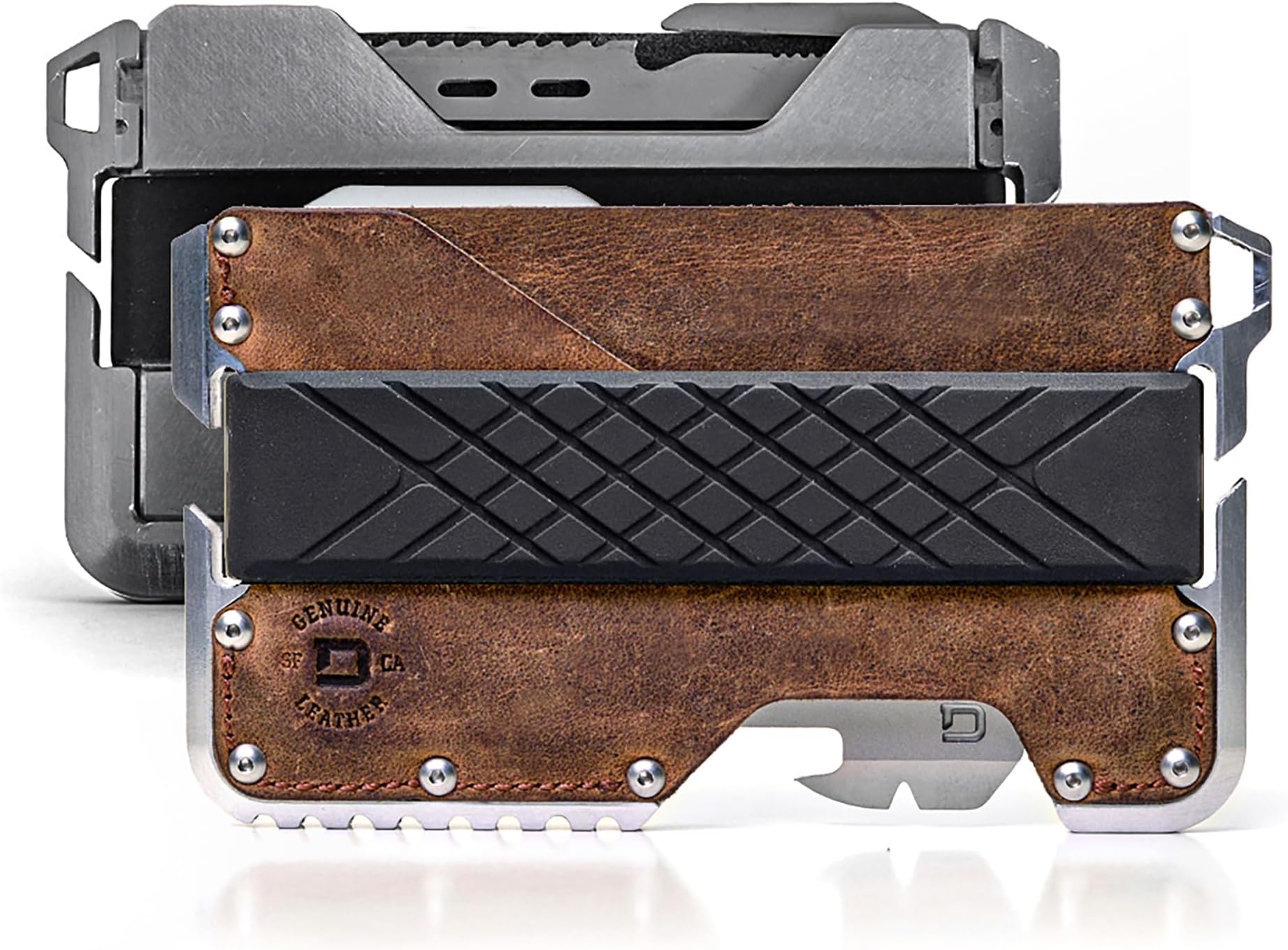 Dango Slim Minimalist Wallet for Men - RFID Blocking - Leather + Multi-Tool