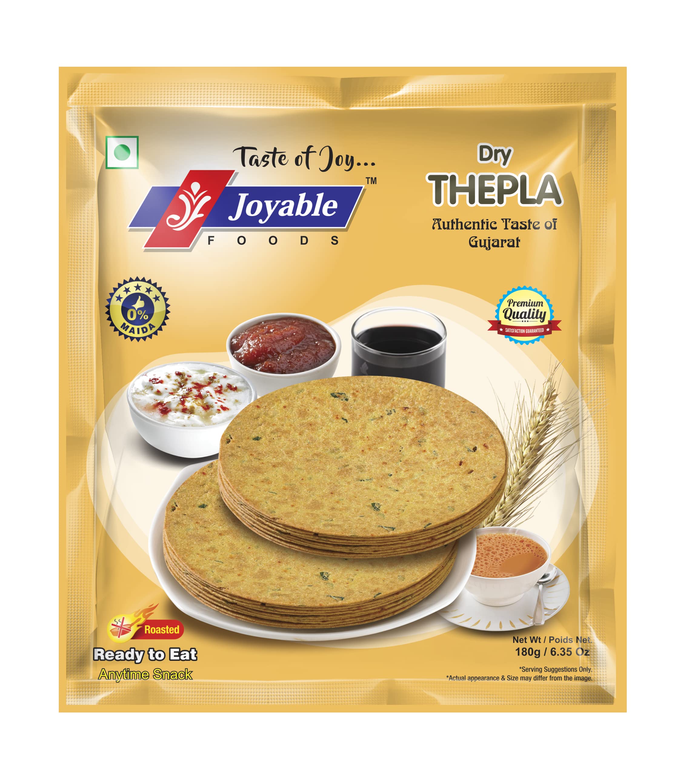 Joyable Special Kathiyawadi Dry Thepla | Healthy Traditional Gujarati Snacks | Ready To Serve - 720 Gms (4 Packets Of 180 Gms) (B09VZLLYPV) Amazon Price History, Amazon Price Tracker