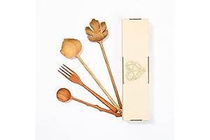 JABIHOME: Set of Small Wooden Spoon and Forks Perfect for Hosting and Entertaining
