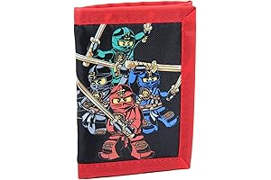 Trifold Kids' Ninjago Team LEGO Set Wallet with ID Card and Cash Pockets
