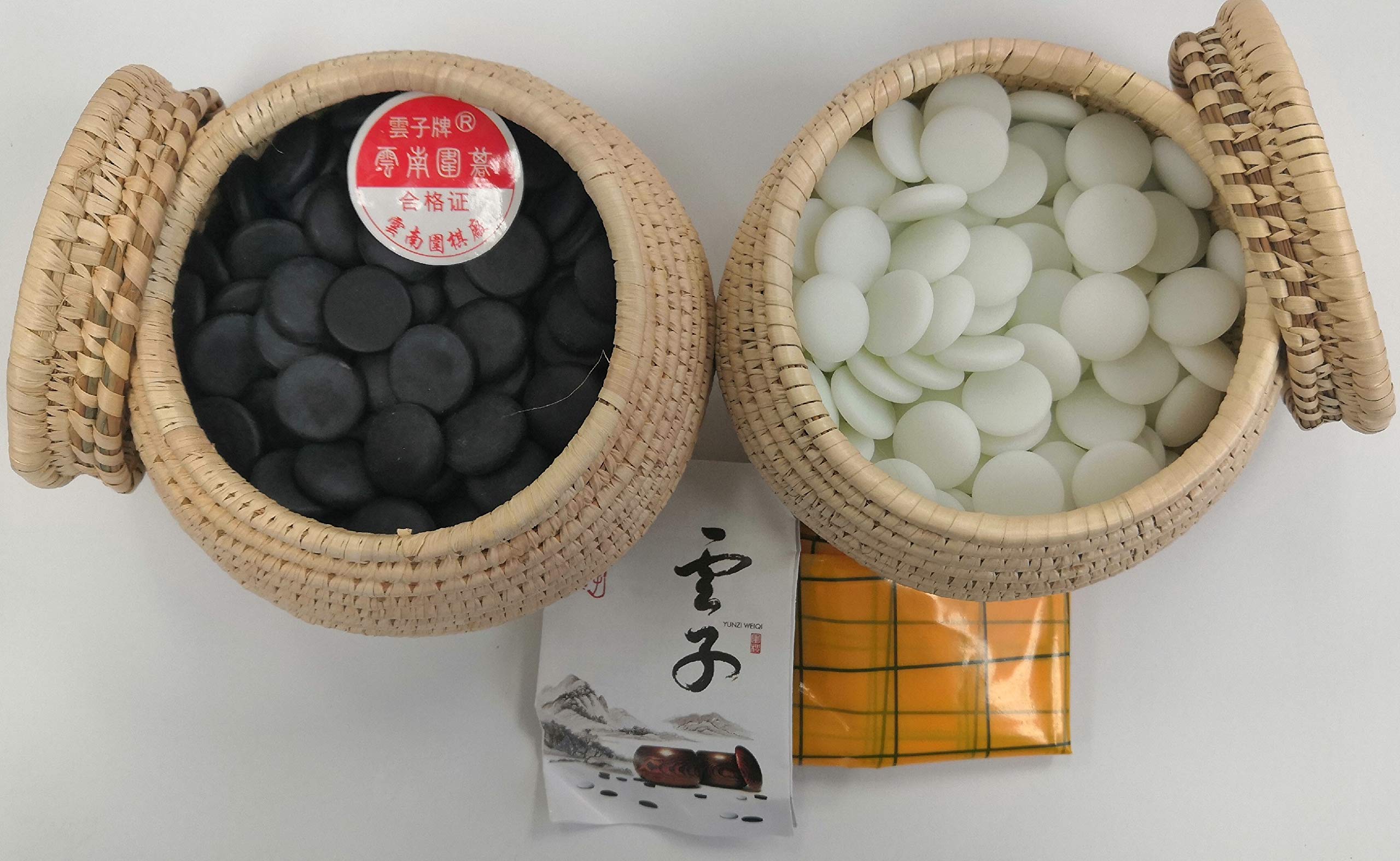 Go Game YUNZI Stones and Grass Knitted Holder Bowls Set