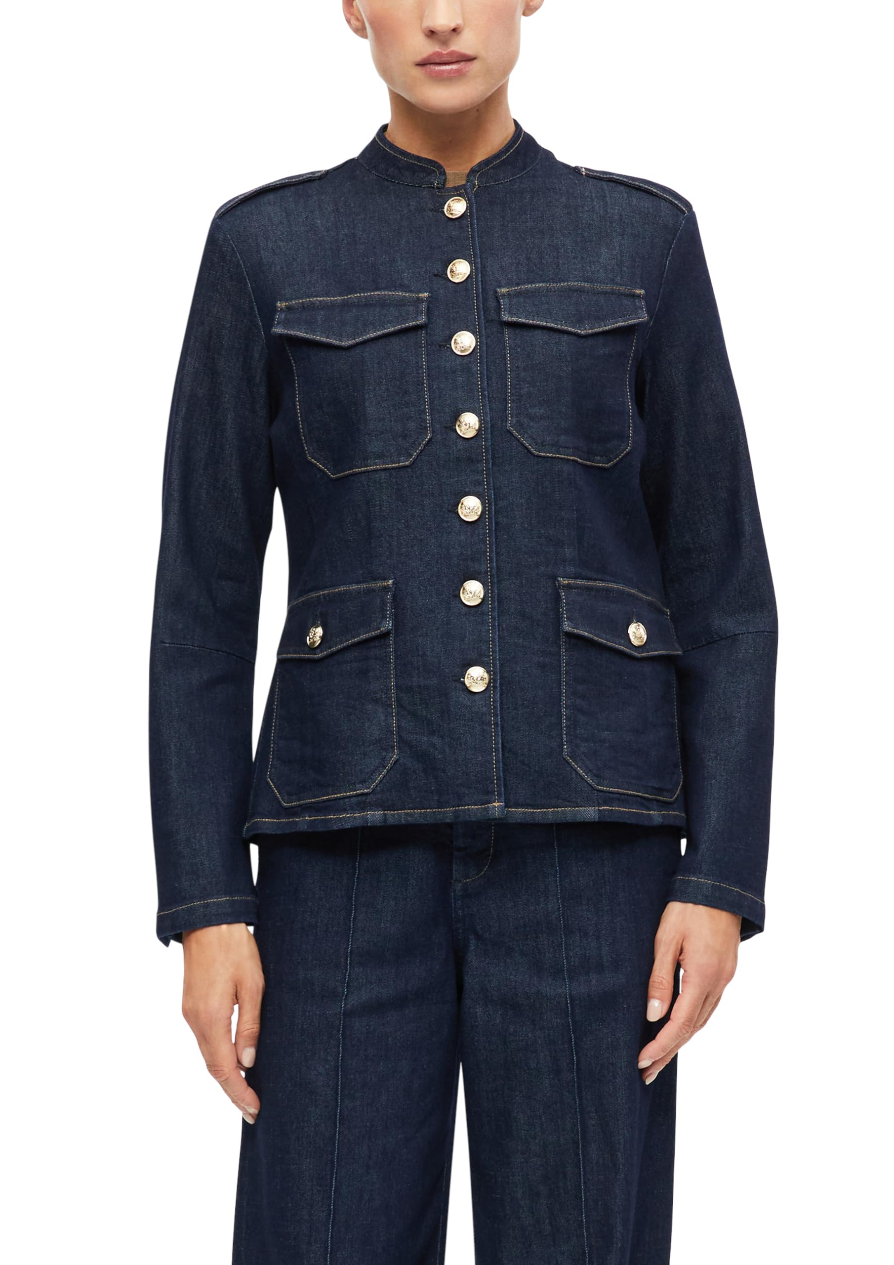 s.Oliver Damen Indoor-Jacke – Stehkragen, warmes Futter