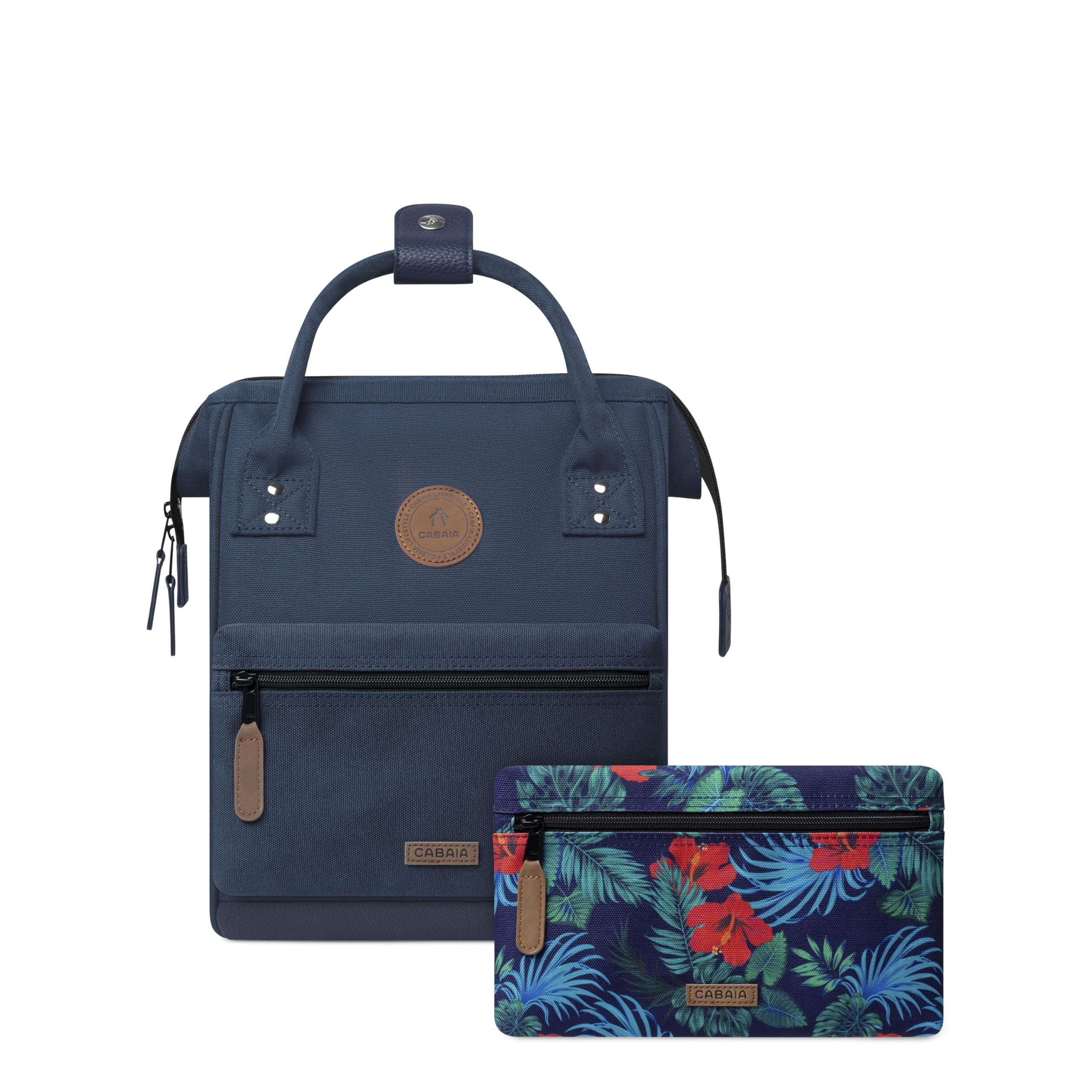 CABAIA - Sac à Dos Adventurer Reykjavik - Small 10L - Déperlant - Compartiment Ordinateur Portable 10,5" - 2 Poches - Certifié Vegan - Sac Voyage, Affaires, École pour Homme et Femme - Bleu