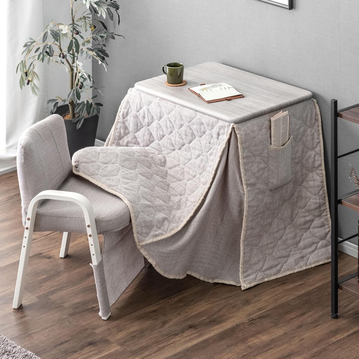 ダイニングコタツ 掛け布団セット 110×70 長方形 4人掛け こたつ