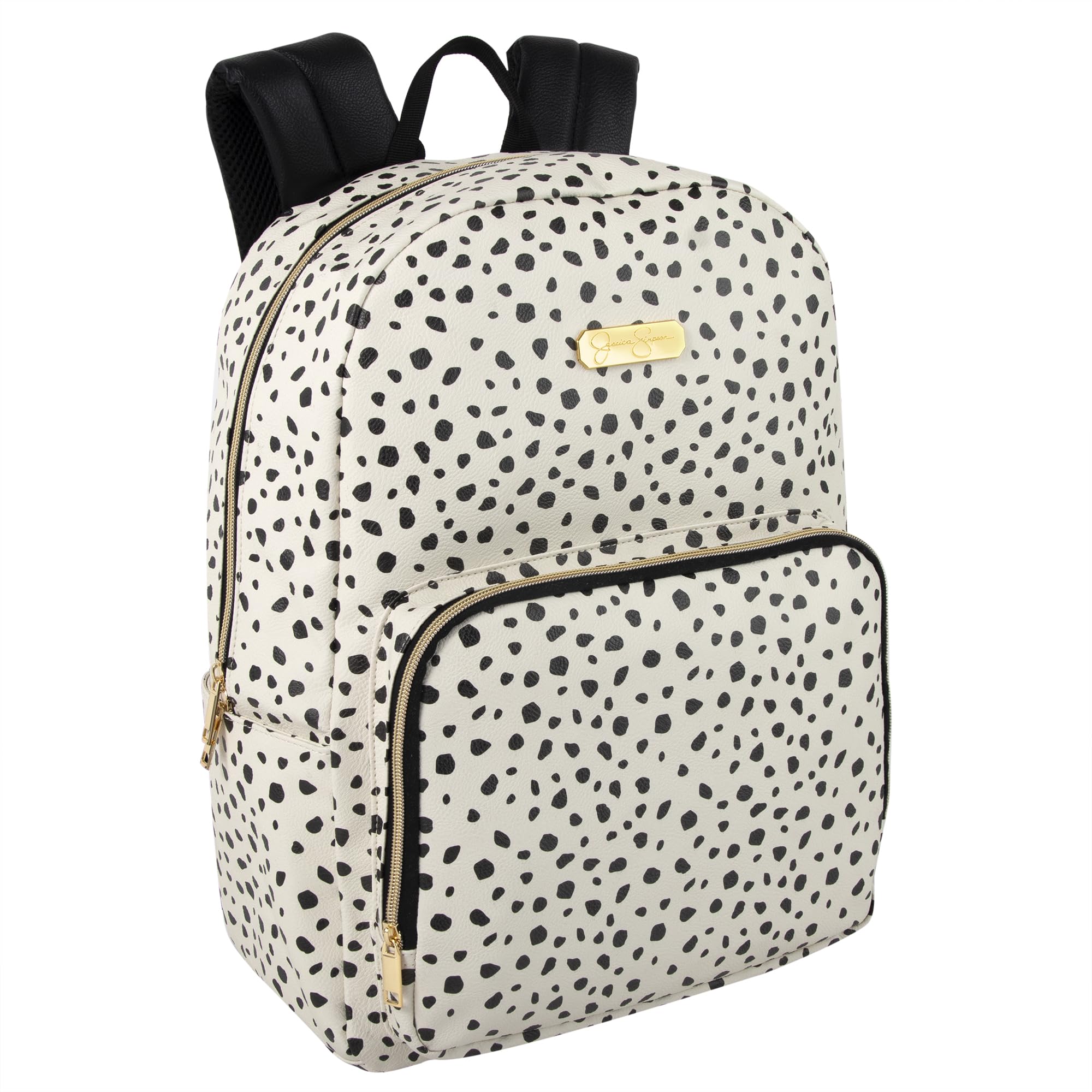 Jessica SimpsonWomen’s Designer Laptop Backpack with Side Pockets, Padded Straps | Classic Modern Backpack for Women (Pretty Polka Dots), Large