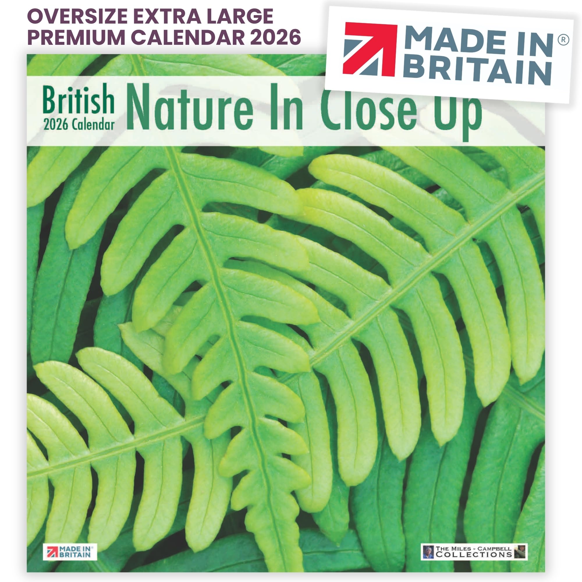 ALLTRADE Calendar 2026 Nature Gift 2026 Calendar UK Holidays MADE IN BRITAIN® Photos by ARCHIE MILES & LAURIE CAMPBELL Supports The Woodland Trust Tree Planting Nature Close Up
