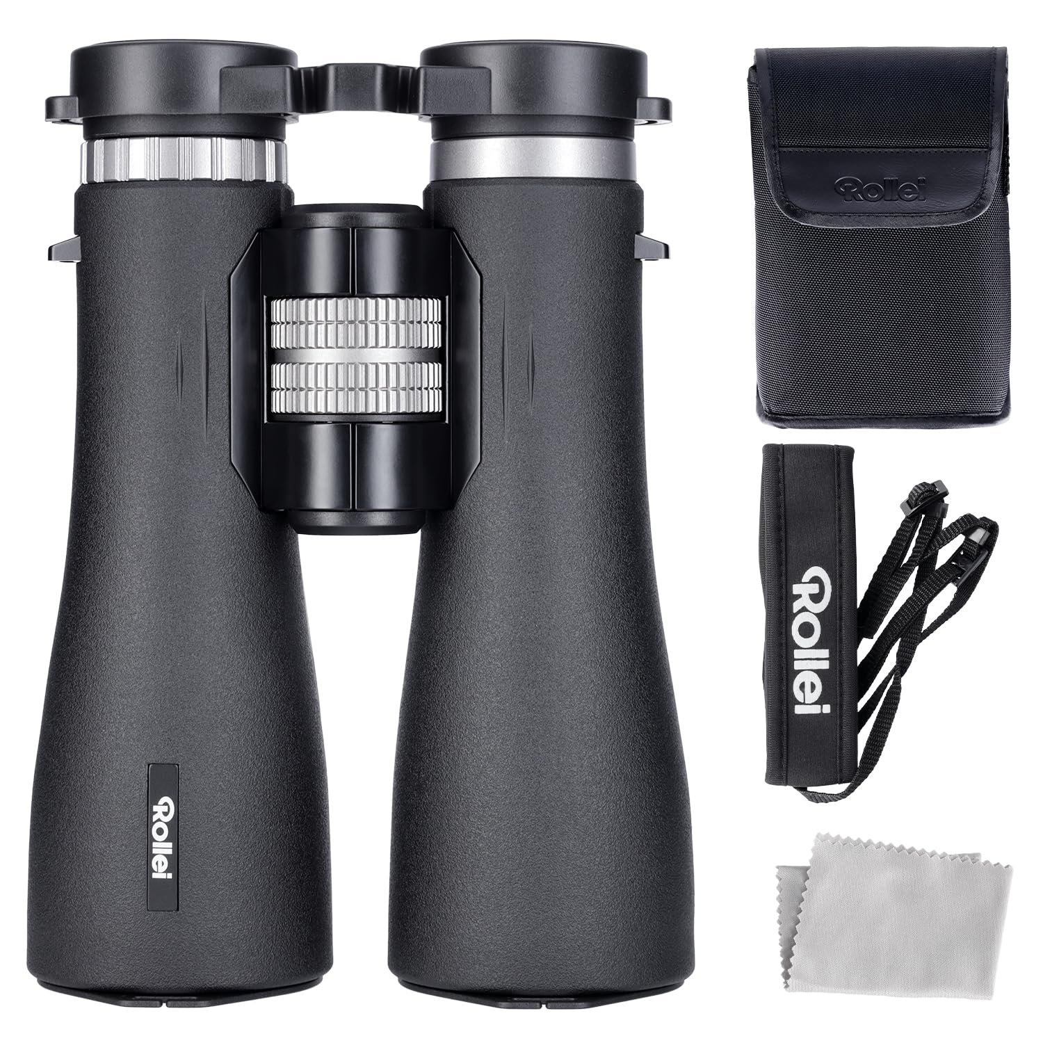 Binocolo Professionale 12x50 Pro Rollei Binocular Potenti per Adulti con Ingrandimento 12x e Lenti FMC Resistente IPX6 Binocolo per Hobbisti Birdwatching Caccia Escursionismo e Sightseeing