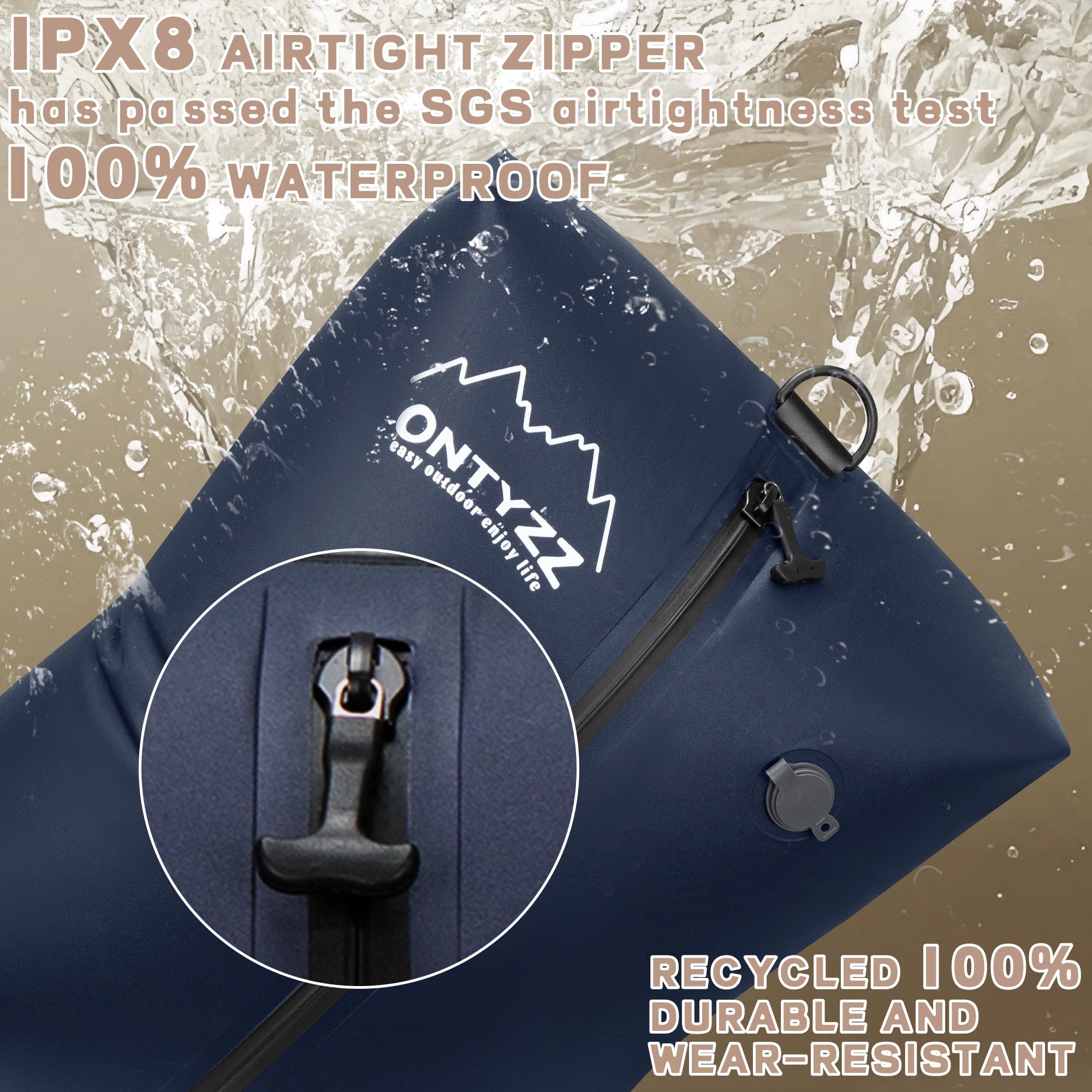 Bolsa de vacío para ropa, reutilizable, de TPU, con válvula hermética, organizador de nailon con IPX8, cremallera impermeable, cubo de embalaje hermético para maletas, mochilas, equipaje de mano