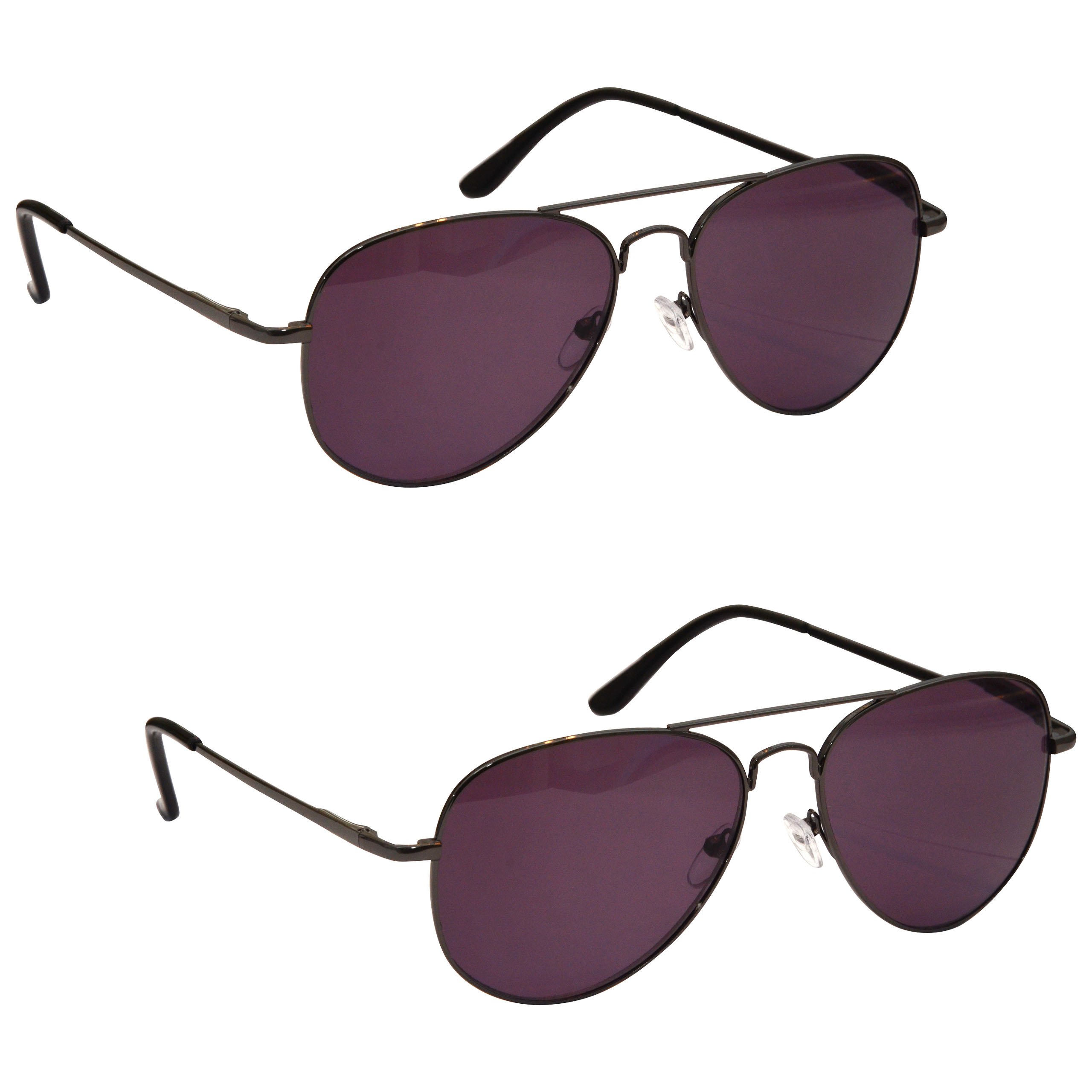 OPULIZE Gun Metal Grey Reading Sunglasses Value 2 Pack UV400 Mens Womens SS8-7 +2.00