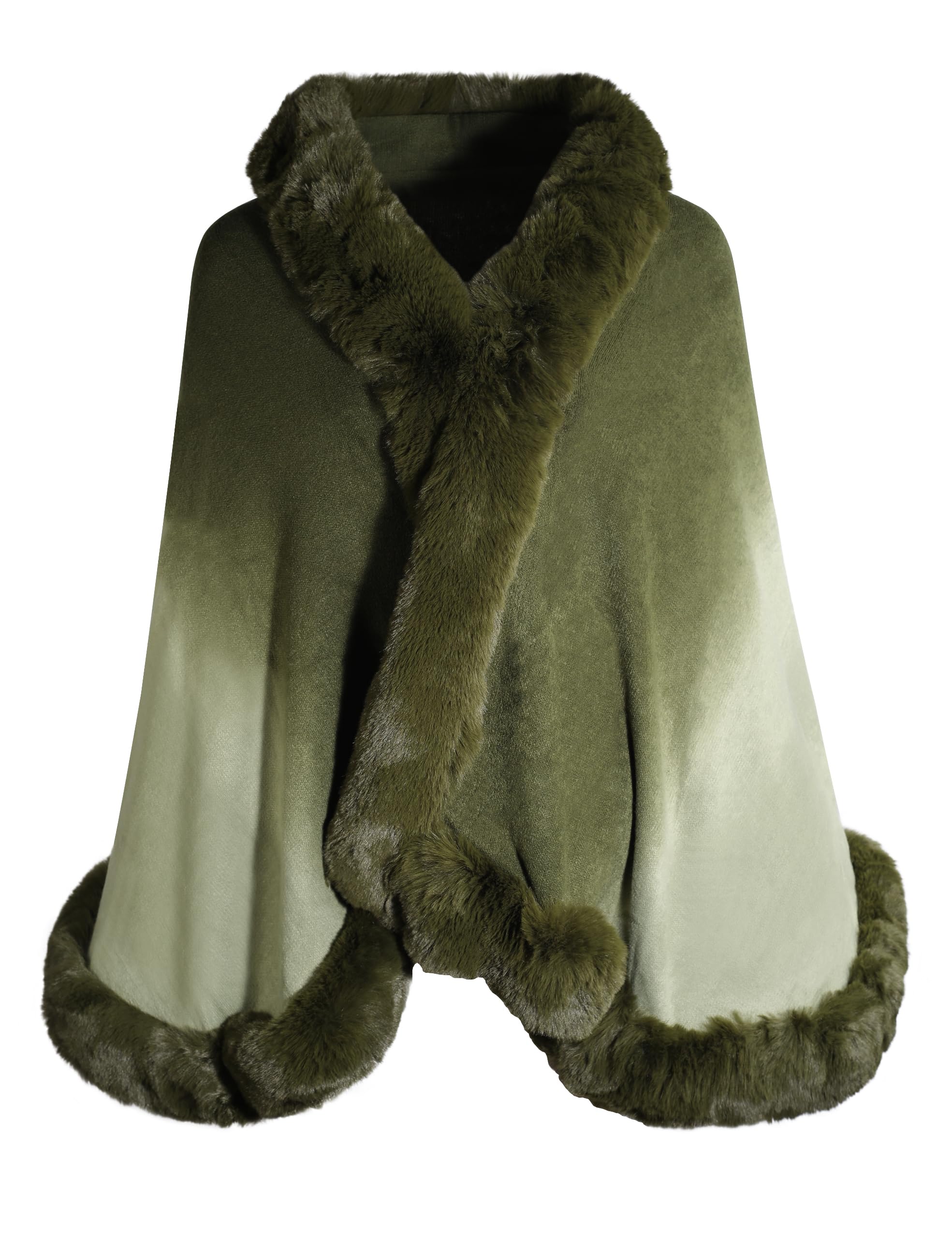 ZLYC Damen Warmer Winterschal aus Kunstfell Luxuriöser Vintage-Stil