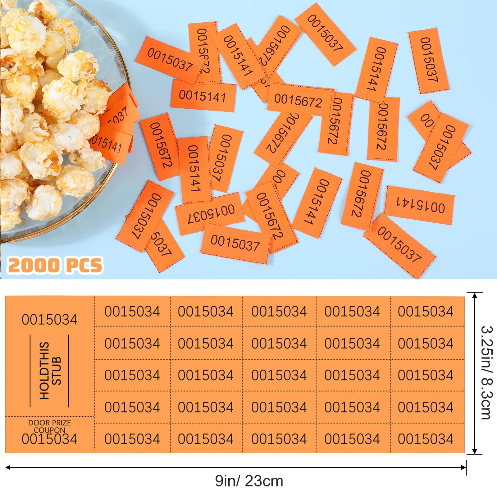 Chinese Raffle Tickets Box Snapklik.com : Kosiz 2000 Sheets Raffle Ticket 25 Bid Chinese Auction ...