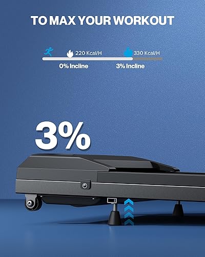 Miniatura 3 de Walking Pad with Incline, Walking Pad Treadmill 300lb Capacity, Voice Control Under Desk Treadmill Works with ZWIFT KINOMAP WELLFIT APP, 2.5HP