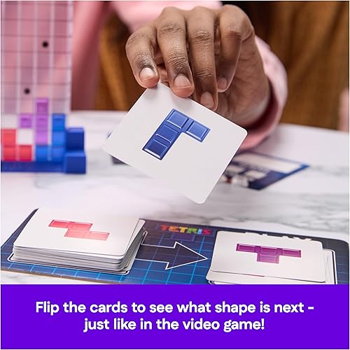 Miniatura 4 de Spin Master Games, Tetris El juego de mesa, juega el clásico juego de rompecabezas Tetris en la vida real, desafío de rompecabezas multijugador