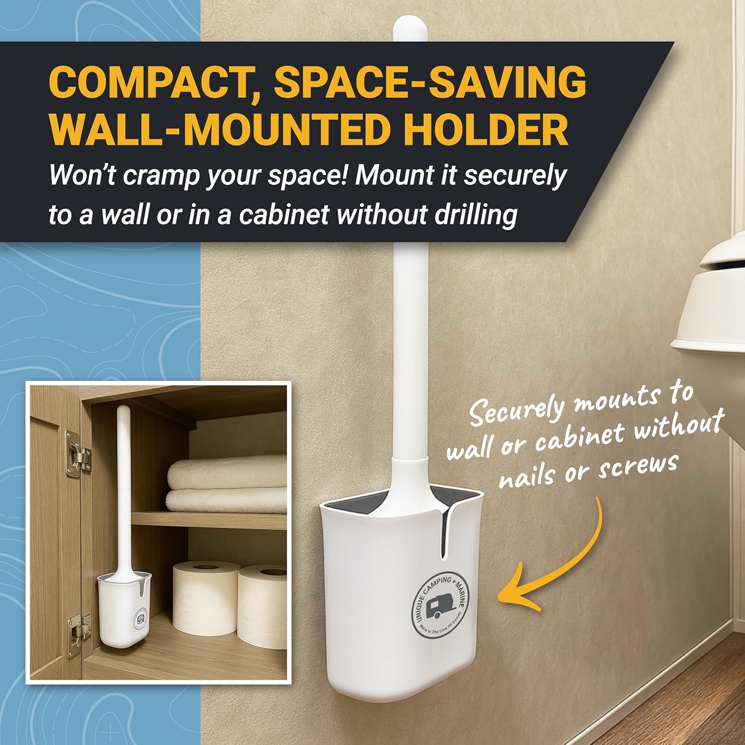 Unique RV Digest-It Ultra, Scrub-It, and Compact Toilet Bowl Brush - RV Toilet Treatment, Cleaner, and Brush - Packaging May Vary