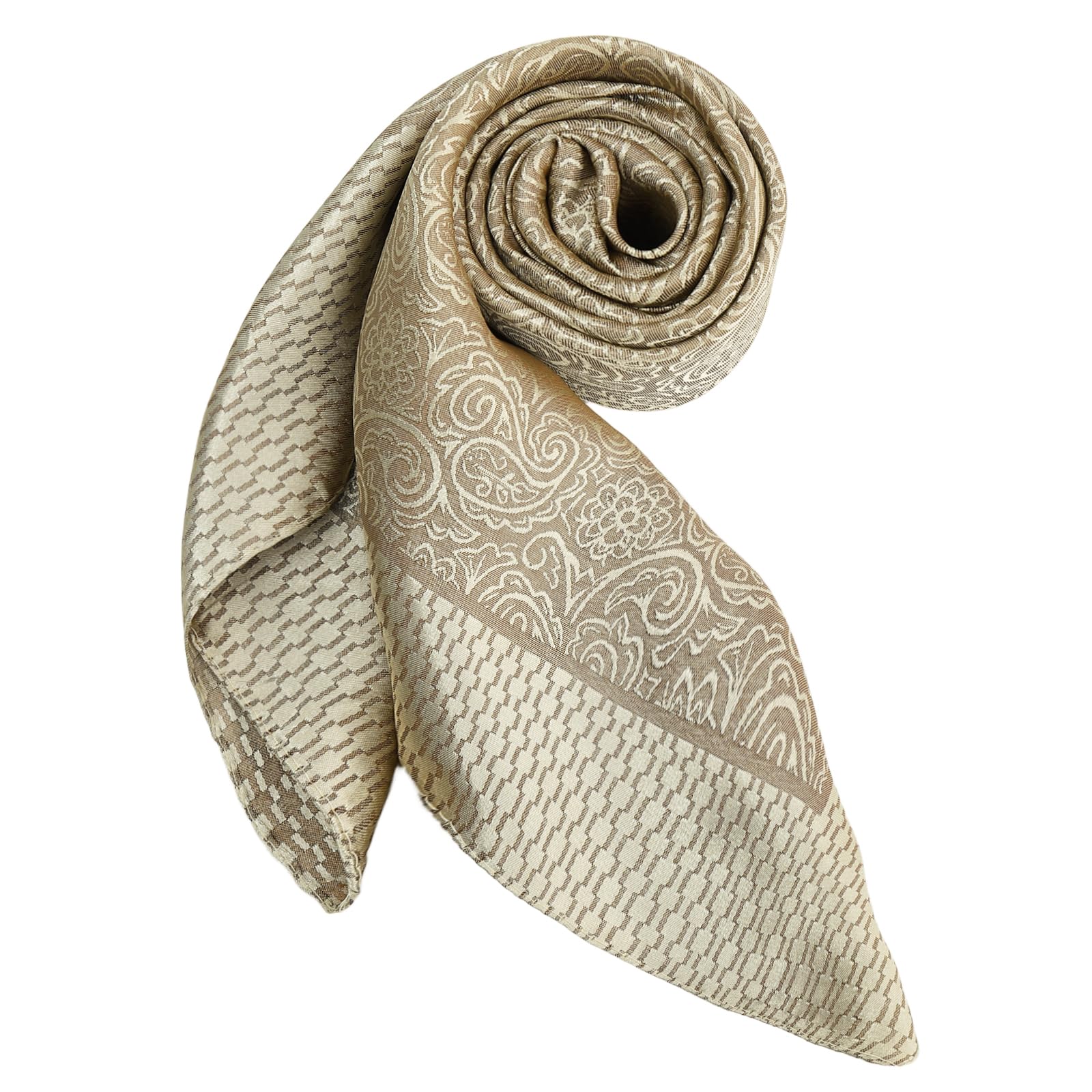 DAMILY Vintage Bandana Herren seidentuch Quadratisch Kopftuch Sommer Halstuch Satin Atmungsaktive Stirnband Festival Haarband Unifarben mit Muster 90x90cm