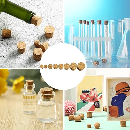 Miniatura 7 de Tapones de corcho cónico de 8 tamaños, tapones de madera para botellas de vino, tapones cónicos de corcho para botellas de vidrio, tapones de