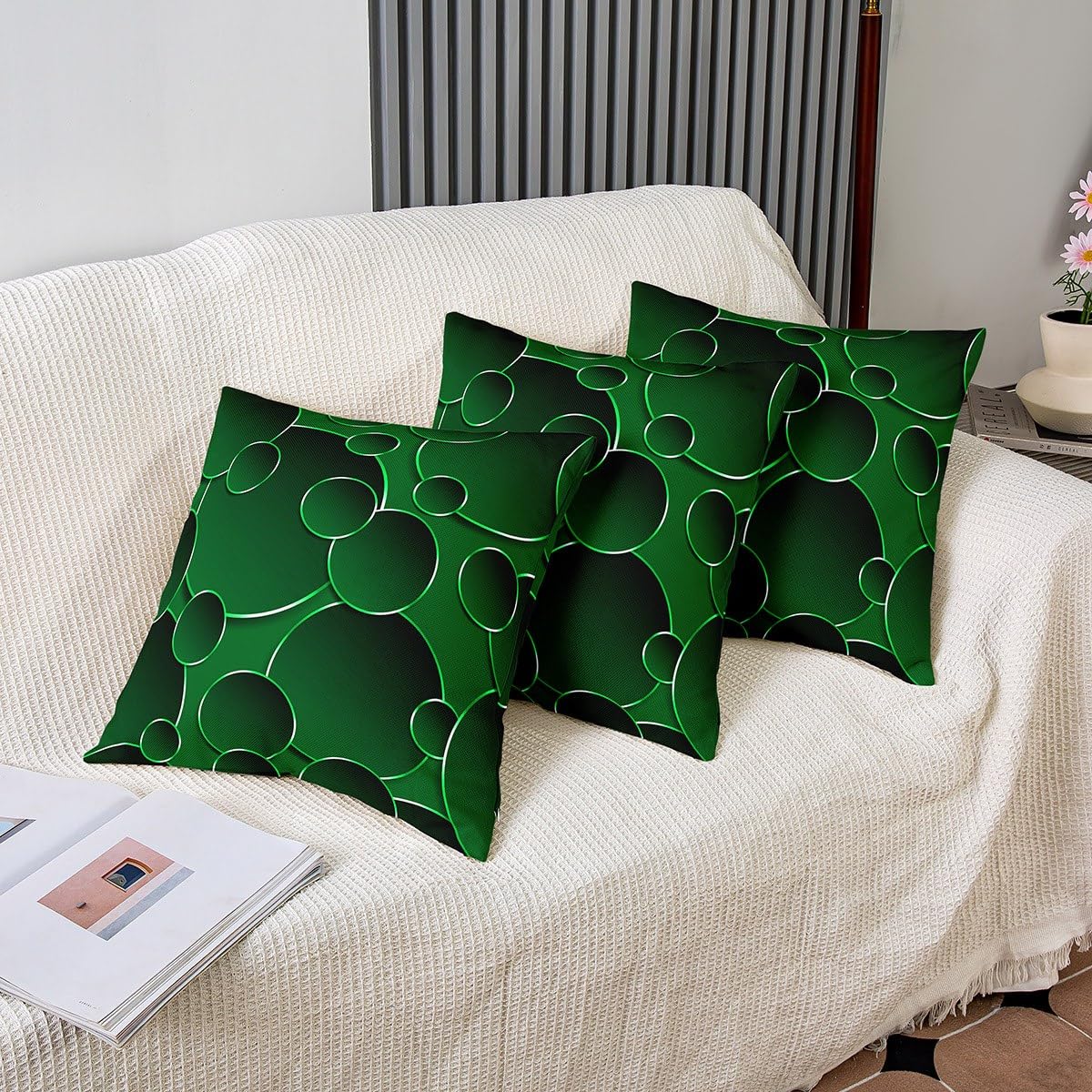 Set Di 2 Federe Per Cuscino 45x45 Cm Con Stampa Astratta