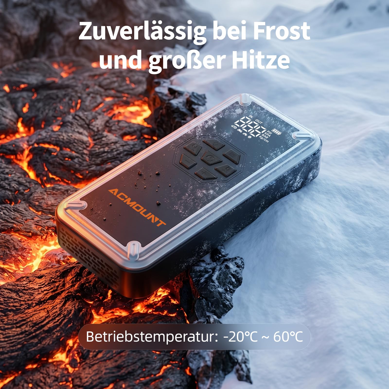 Auto Starthilfe Powerbank für Pkw, 21800mAh 7000A Starthilfe für Alle Benzin und 12,0L Diesel, Starter Powerbank mit 150PSI Kompressor, Eingang/Ausgang und 800LUM LED-Licht