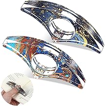 Soporte para p&aacute;ginas de libros de 2 piezas Soporte para p&aacute;ginas con pulgar para libros Anillo para pulgar Marcas para libros Accesorios de lectura Marcadores transparentes para mujeres Regalos navide&ntilde;os de mejores amigos para amantes de los libros Lectores docentes (azul)
