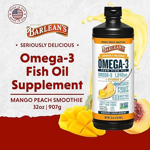 Miniatura 10 de Barleans Lemon Creme Omega 3 - Suplementos de aceite de pescado  1080 mg de EPADHA para salud cerebral corazón articulaciones e inmunológica sin OMG