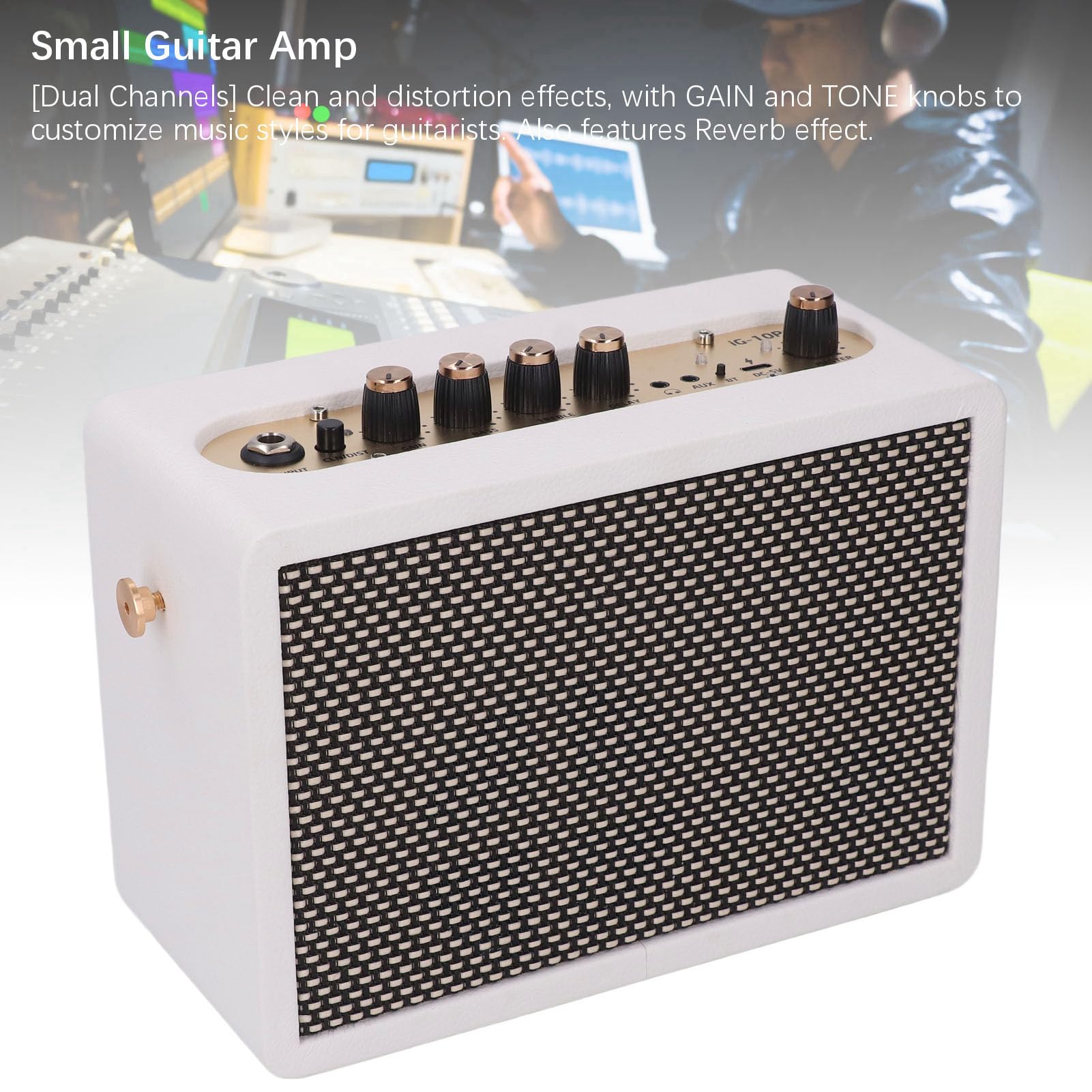 SEAFRONT Amp de Guitarra 10W de Guitarra Amplificador de bajo Eléctrico Mini, IG-10Pro, Kit Spark Auriculares Acústicos AMPLIOS AHOLEPHOLES AMPLADOS AMPLADOS, COMBRADO Micro Positivo PORTABLADOR
