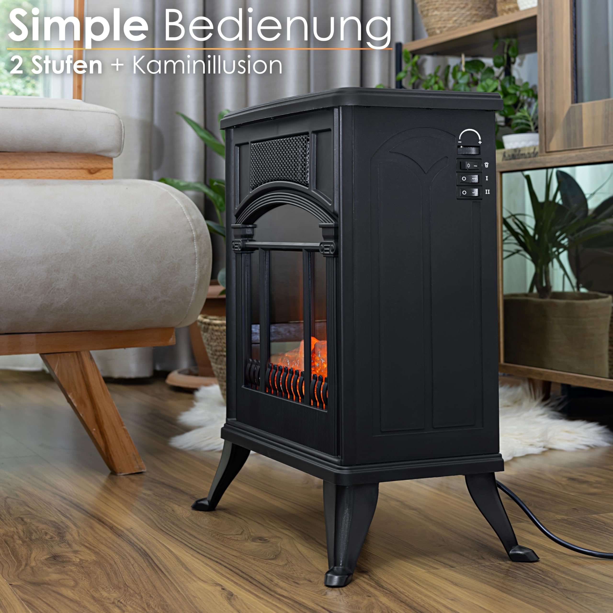 Kominek elektryczny z ogrzewaniem, termowentylator, energooszczędny, efekt płomienia, ogrzewanie elektryczne, ciche, ogrzewanie elektryczne, z pilotem zdalnego sterowania, piec kominkowy, kominek