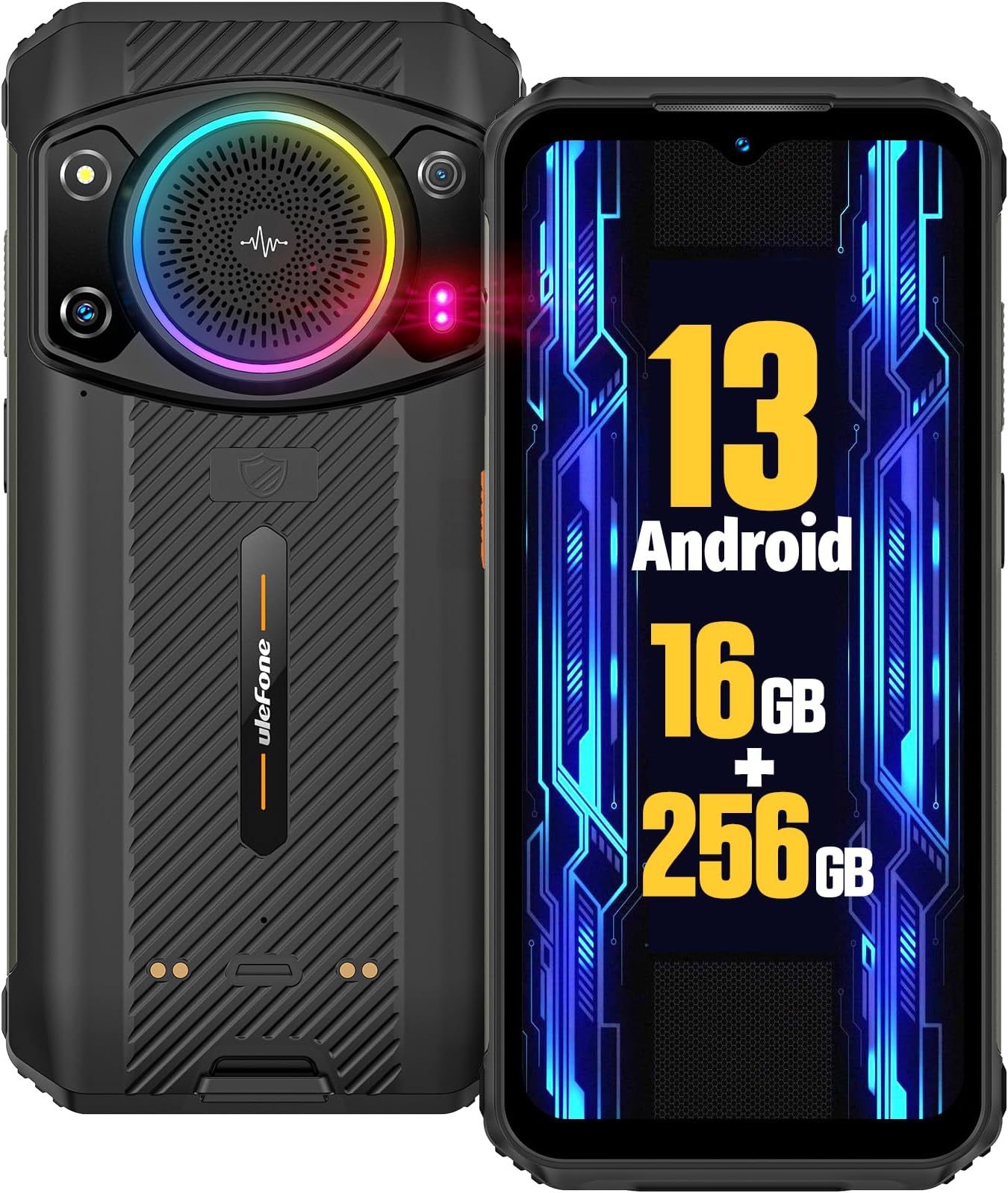 Ulefone Armor 21 Smartphone Robust Android 15 – 16GB+256GB, MTK G99, Altoparlante 3,5W, Batteria 9600mAh, Fotocamera 64+24MP, IP68 - 4