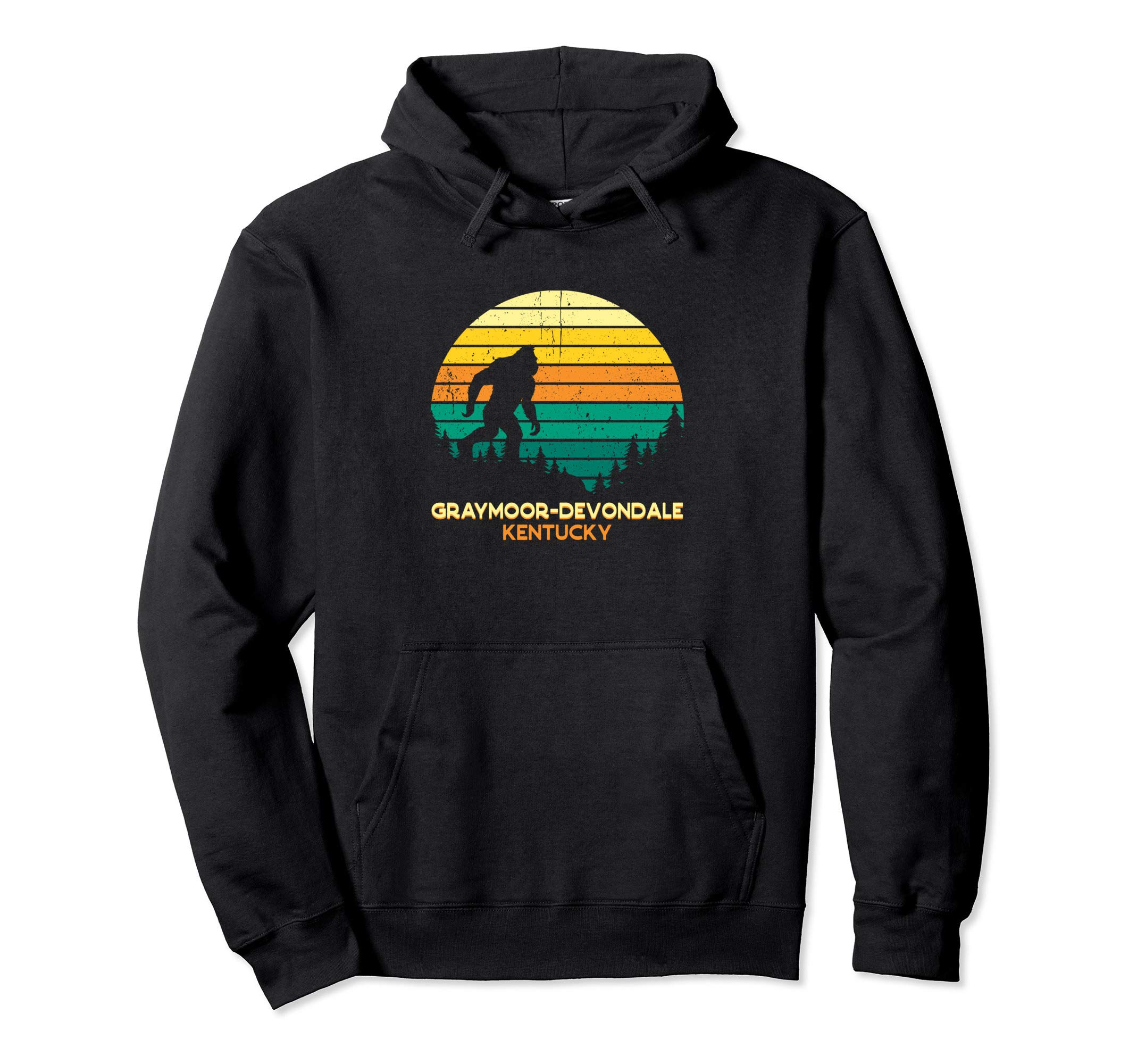 Retro Graymoor-Devondale, Kentucky Bigfoot Souvenir Pullover Hoodie