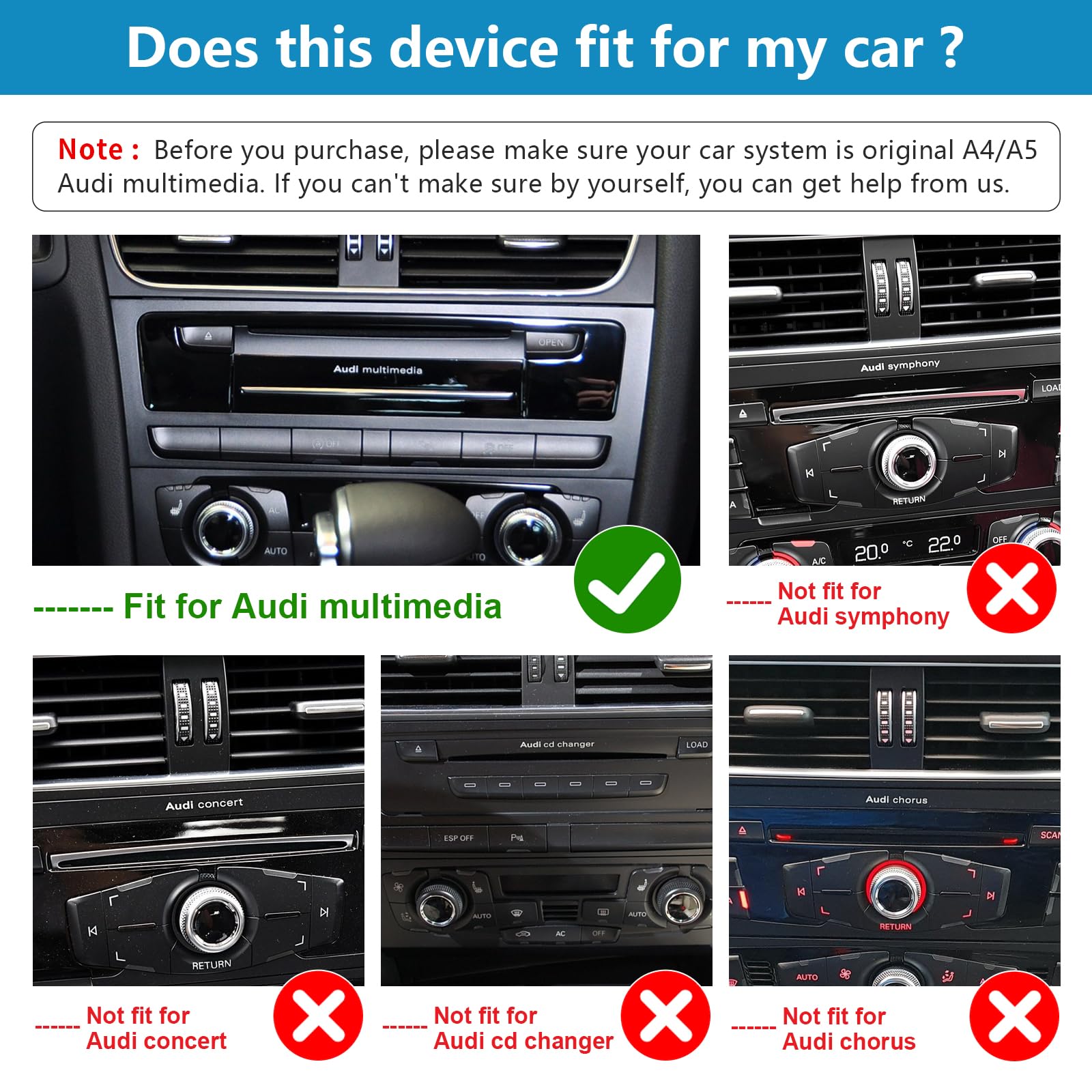 Autoradio écran Tactile 8,9" avec Carplay sans Fil et Android Auto pour 2008-2016 Audi A5 S5 avec système 3G MMI+, Prend en Charge Mirrorlink, Caméra, Navigation