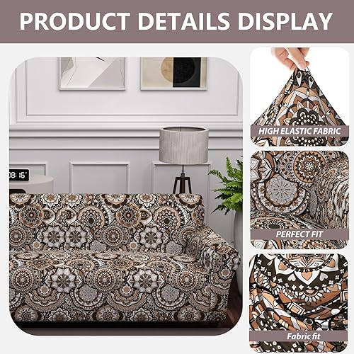 Miniatura 2 de Increíbles fundas lavables y superelásticas para sofá seccional, ajuste universal con parte inferior elástica, perfectas para sofá de 2 cojines,