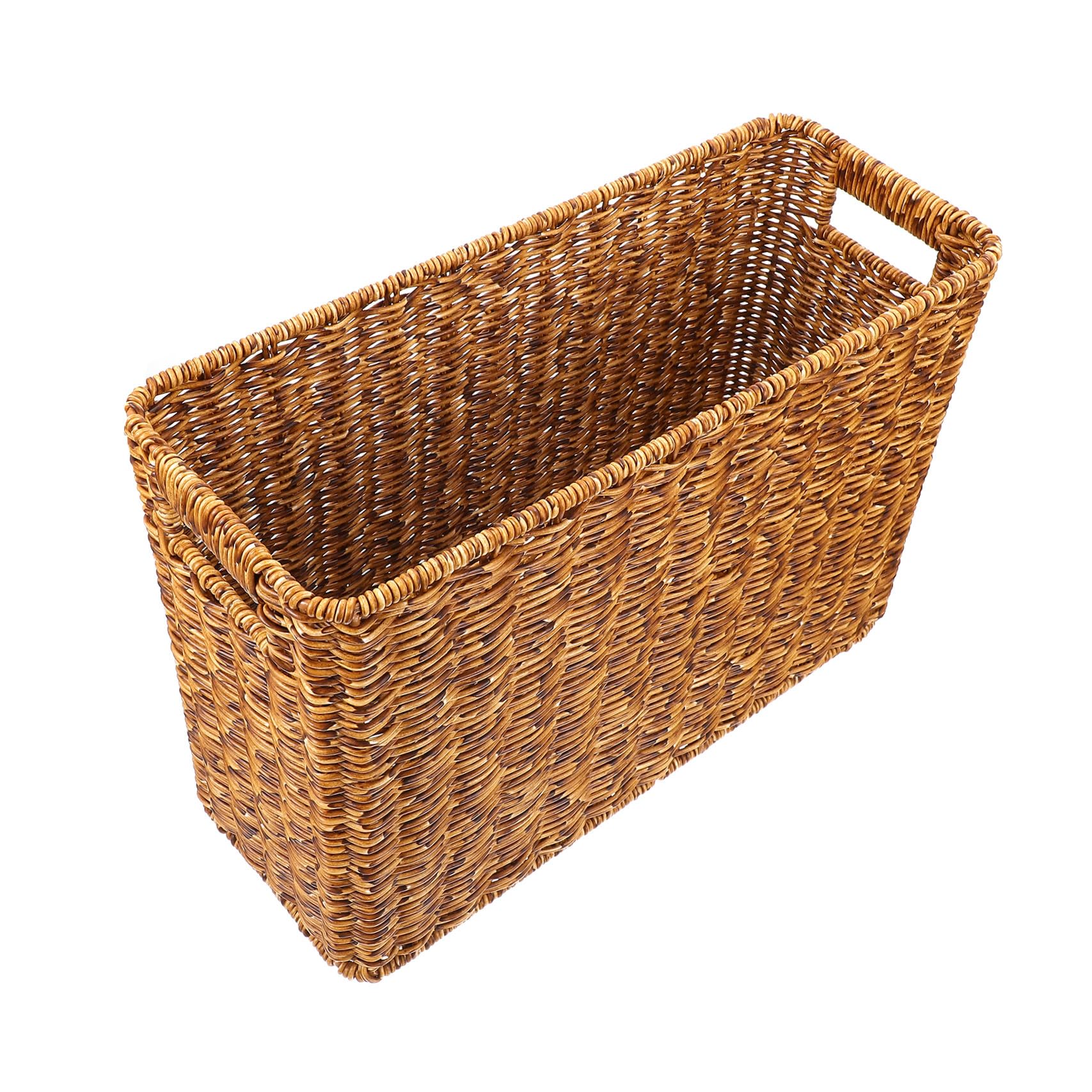 Panier de rangement rectangulaire foncé pour organiser les articles divers