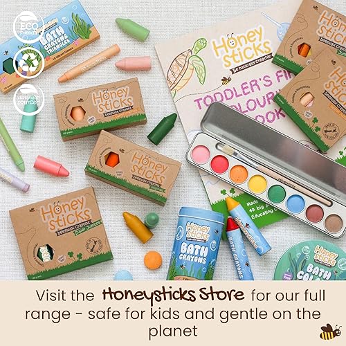 Miniatura 6 de Honeysticks Juego de actividades para niños, 4 carteles gigantes para colorear para niños y 8 crayones de cera de abeja jumbo, carteles divertidos y