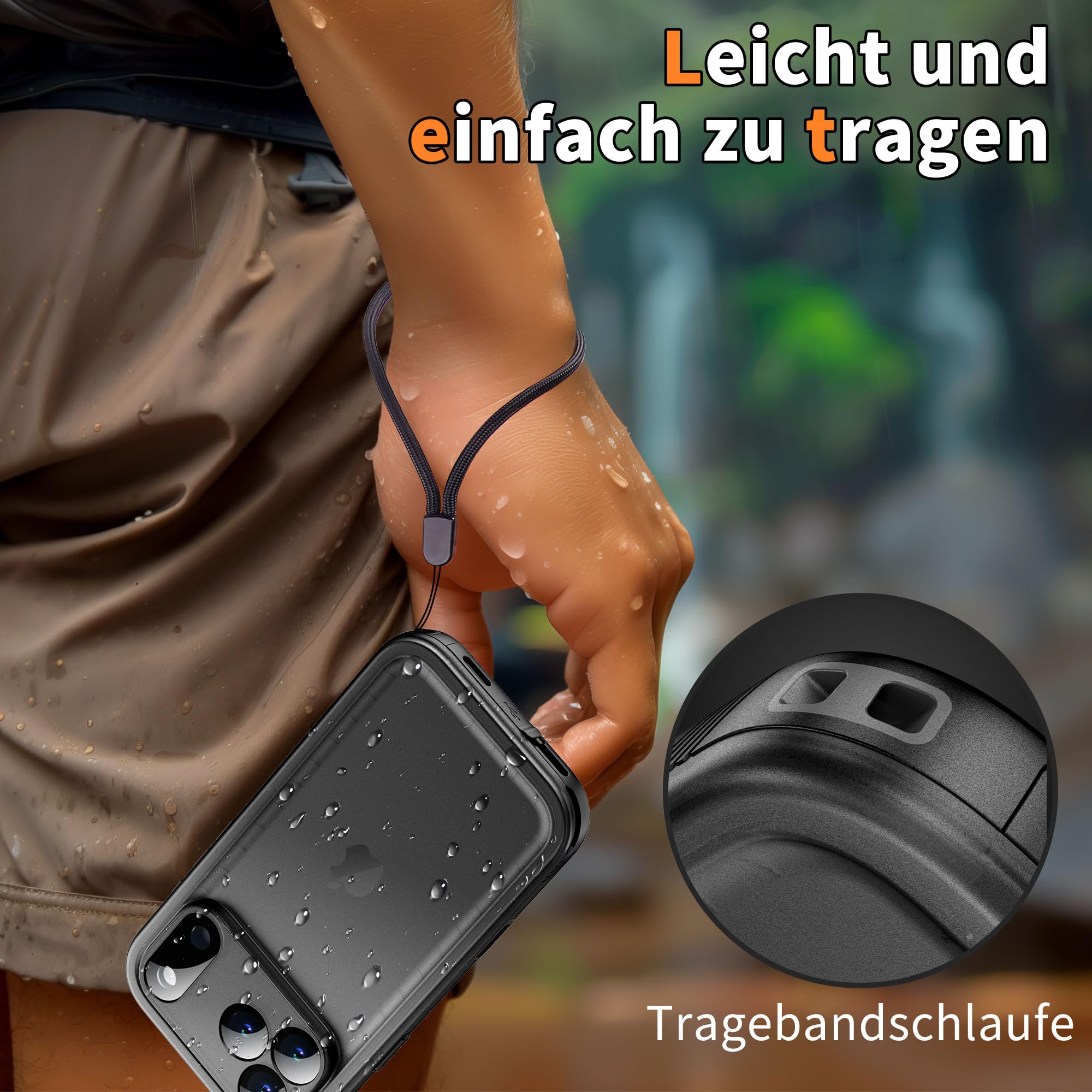Cozycase 1S-Knopf Wasserdicht Handyhalterung Fahrrad Für iPhone 17 Pro | Anti-Diebstahl Hülle Handy Halter Motorrad Lenker Rennrad Mtb Ebike Bike Phone Holder Mount Fahrradhalterung IP68 Waterproof