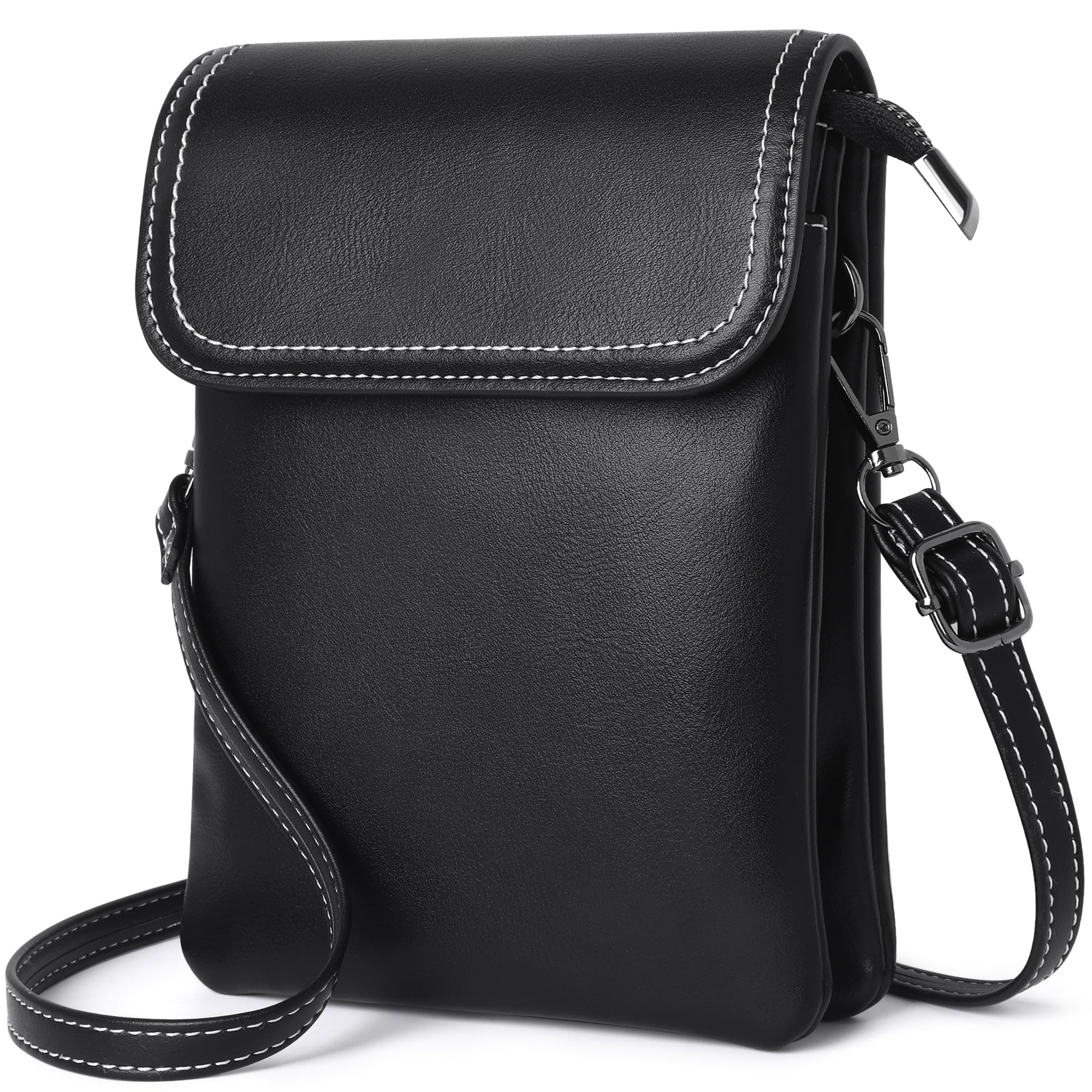 Women's Small Crossbody Bag - PU Leather Shoulder Purse With Adjustable Strap