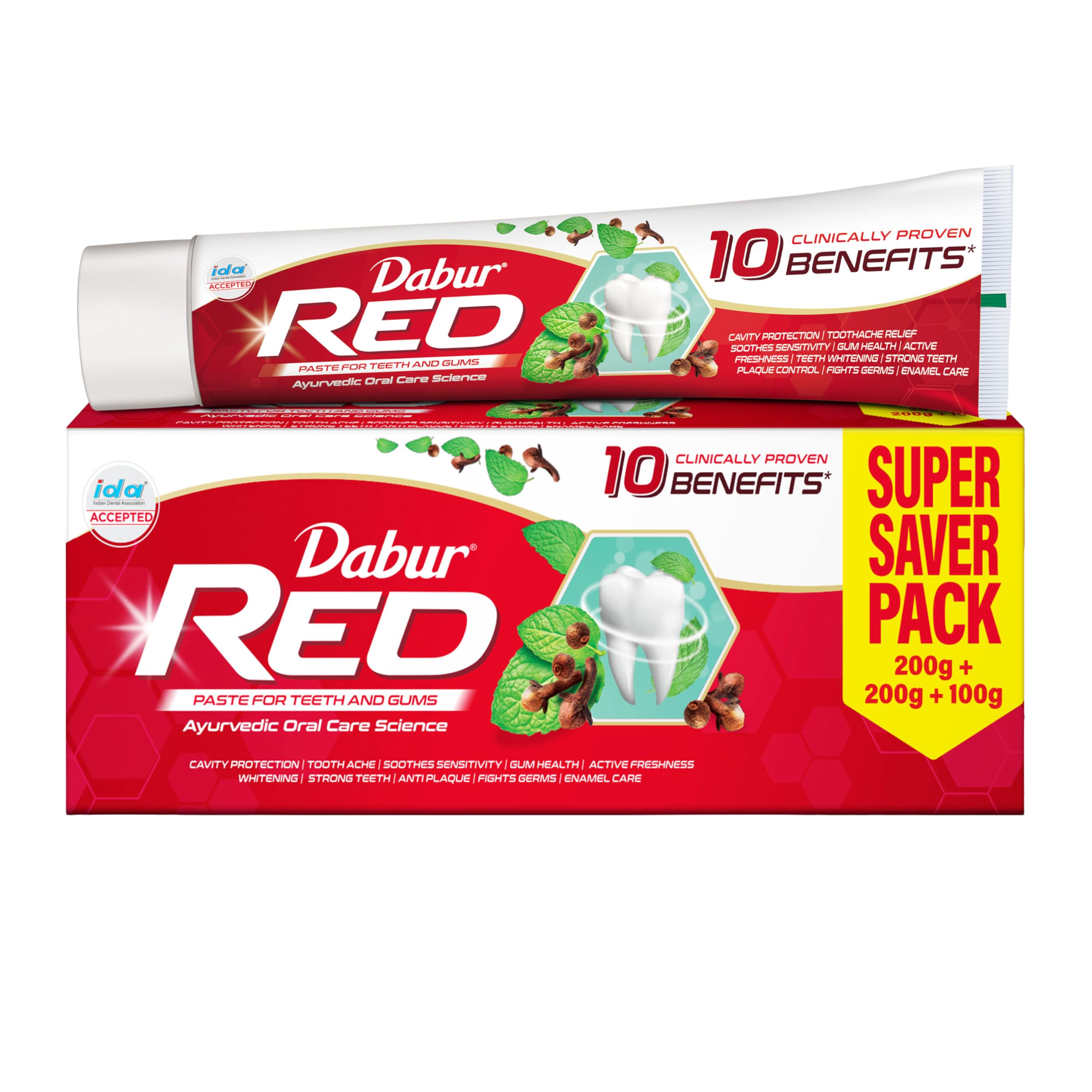 DABUR Cavity Protection, Eliminates Bad Breath, Plaque Removal, Gingiv