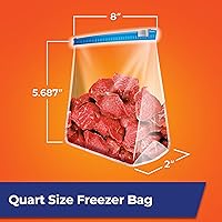 Vista 7 de Hefty Slider - Bolsas de almacenamiento para cocina, cuarto de galón, 15
