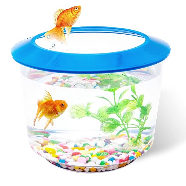 Pecera Goldfish Tanques de peces, peceras, acuario transparente y fácil de