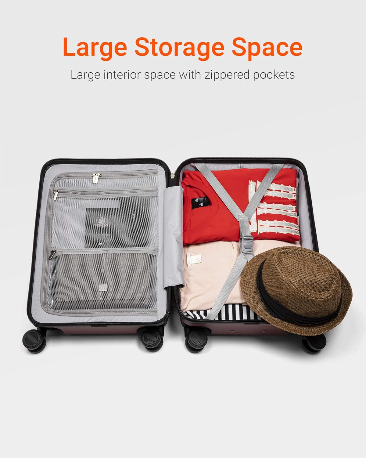 carry on luggage 22x14x9 with spinner wheels hardside carry on