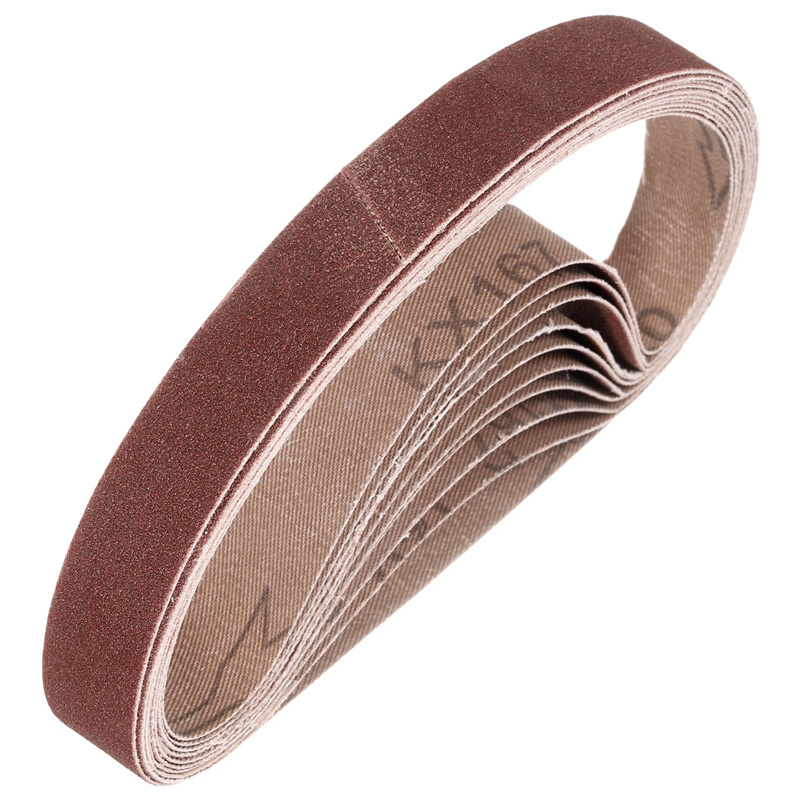 sourcing map 6mm x 152mm Sanding Belts, 10 Pcs 120 Grit Aluminum Oxide Abrasive Belt Sander File Belt for Woodworking, Metal Polishing, Knife Sharpener โ image 1