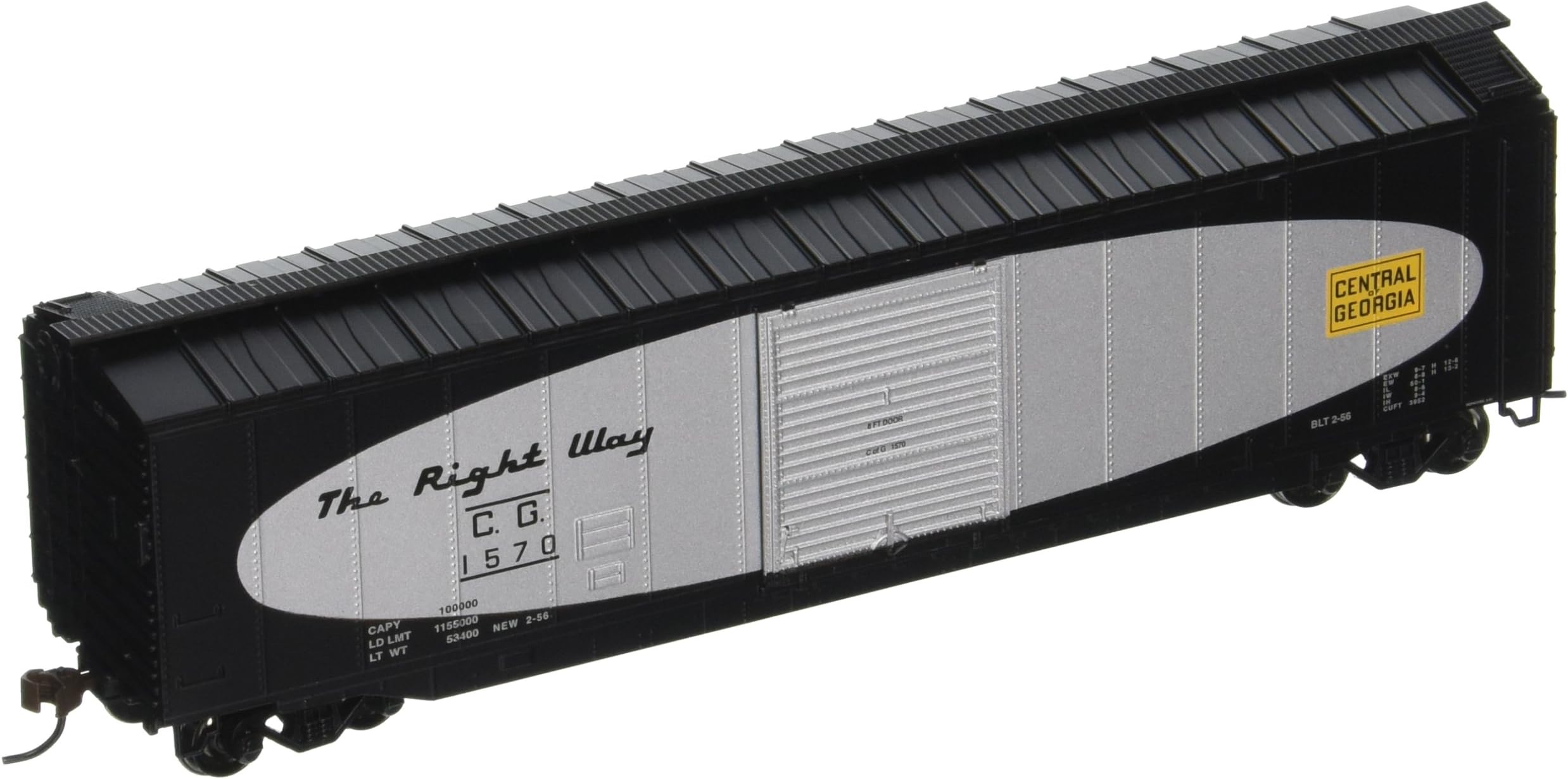 Bachmann Trains - 50 Foot Sliding Door Box Car - CENTRAL OF GEORGIA (football scheme) - HO Scale