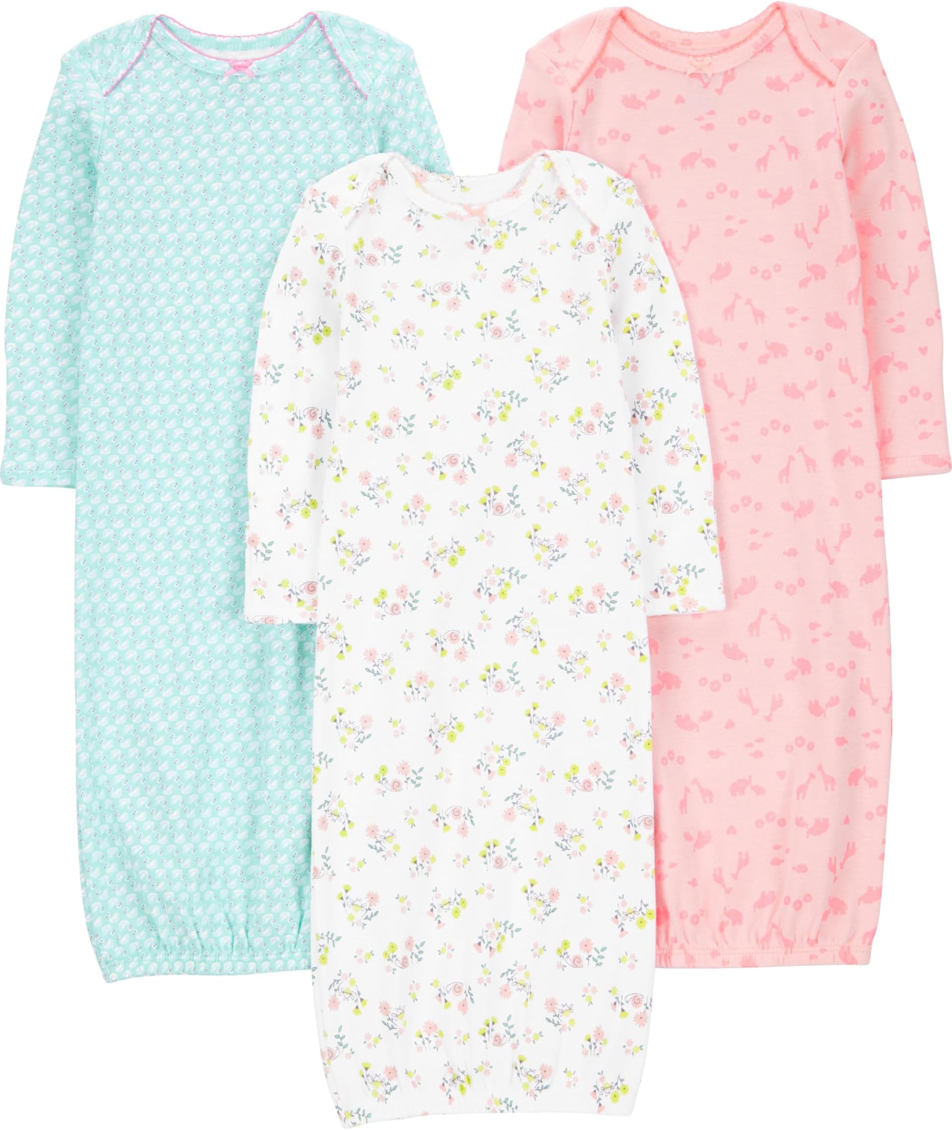 Baby Girls' 3-pack Cotton Sleeper Gown
