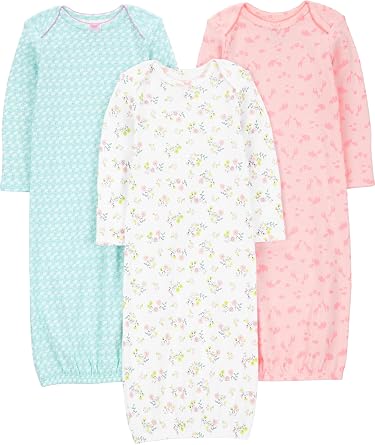 Simple Joys by Carter's Baby Girls 3-pack Cotton Sleeper Gown Sleep Sets & Accessories pack of 3