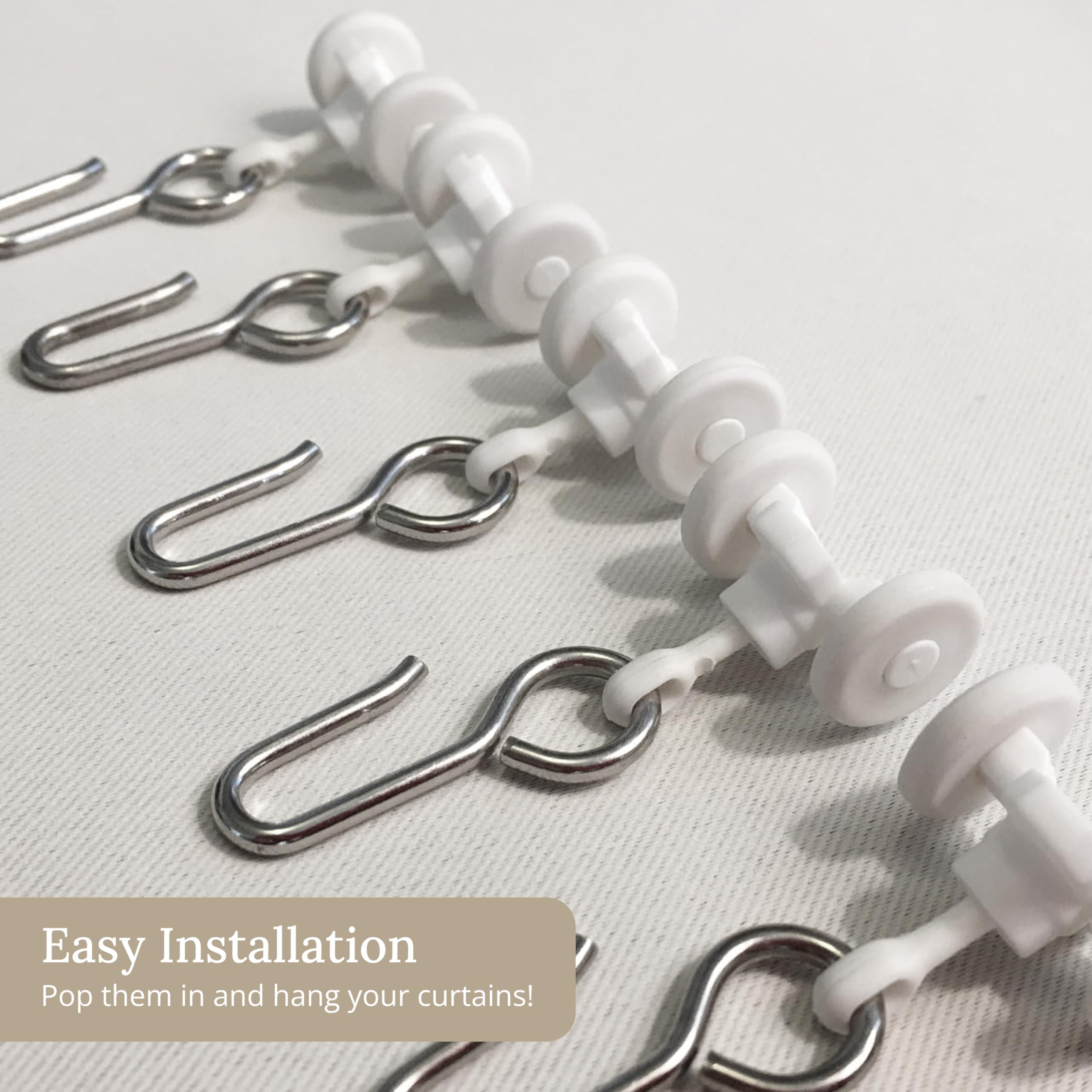 RV Room Divider Tracks 50 Pcs Curtain Track Rollers - White PE Gliders ...