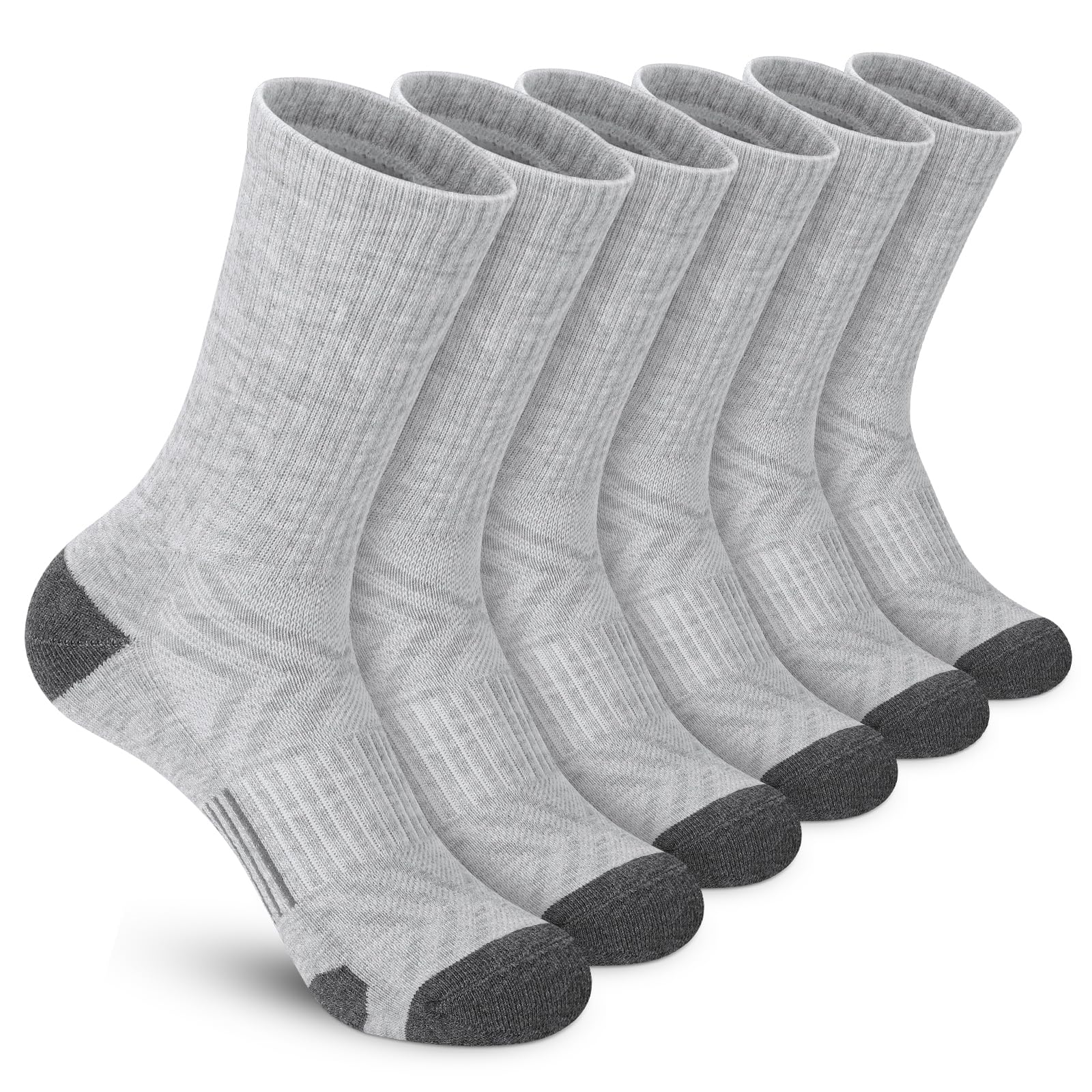 Felicigeely Athletic Socks Cushion Running Socks Performance Breathable Crew Socks Outdoor Sports Socks for Men Women 6Pairs